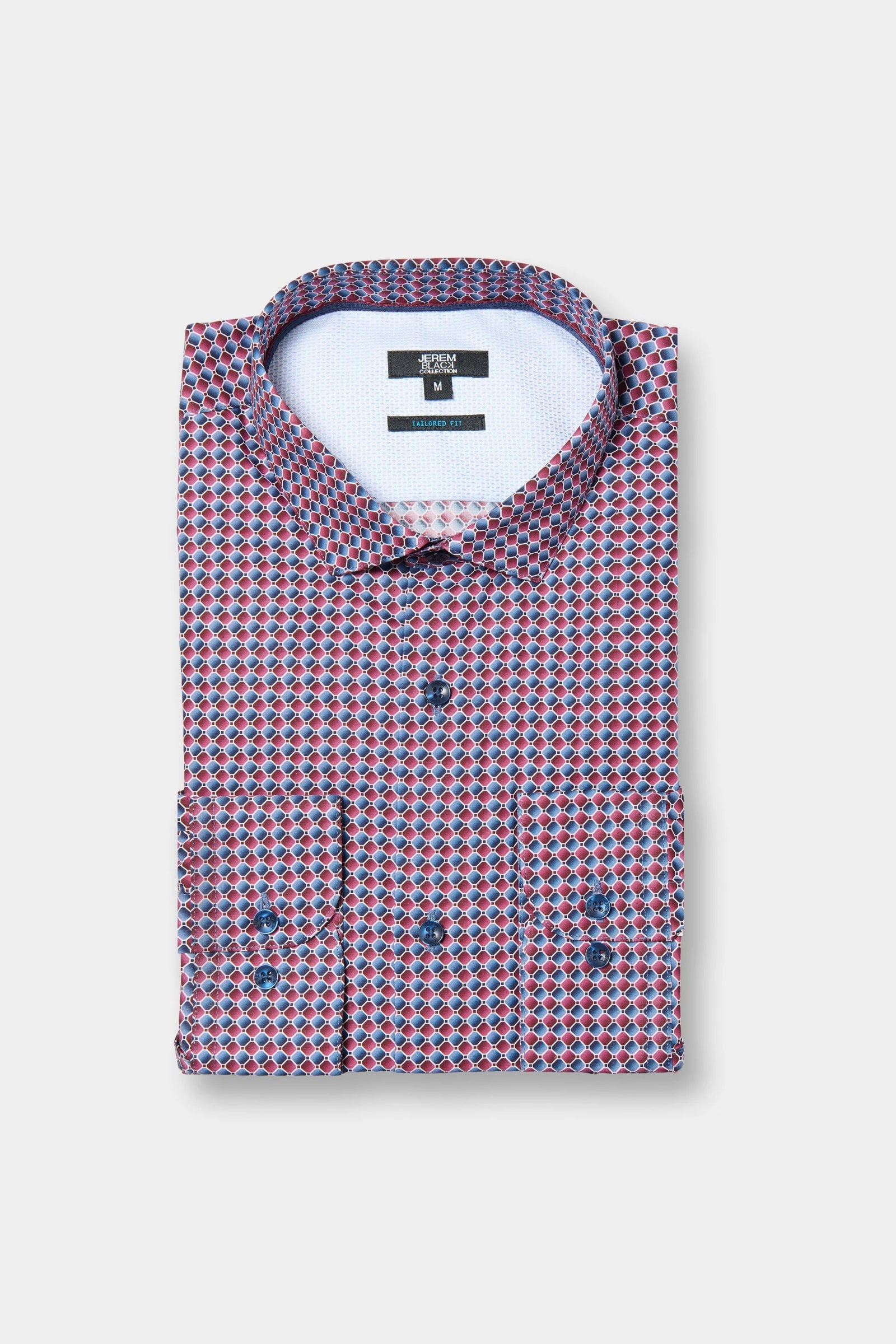 Chemise imprimée motifs géométriques coupe ajustée, Jerem