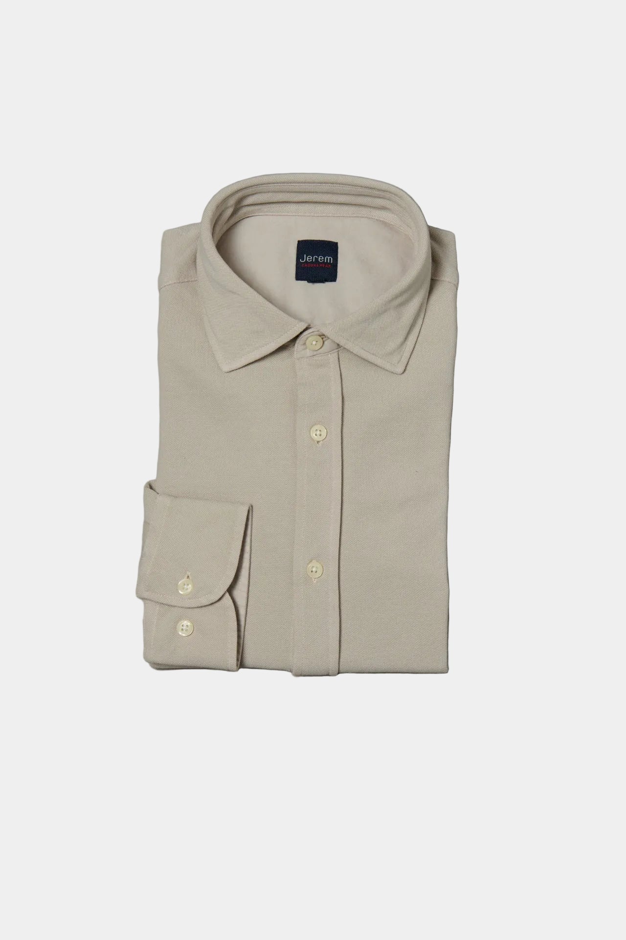 Chemise teinte Jerem, coupe confortable, col semi-italien