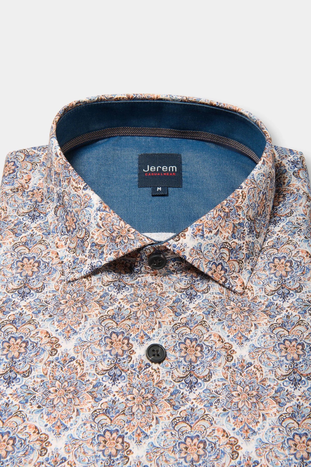 Jerem — Camisa de popelina de algodón con estampado floral y corte cómodo