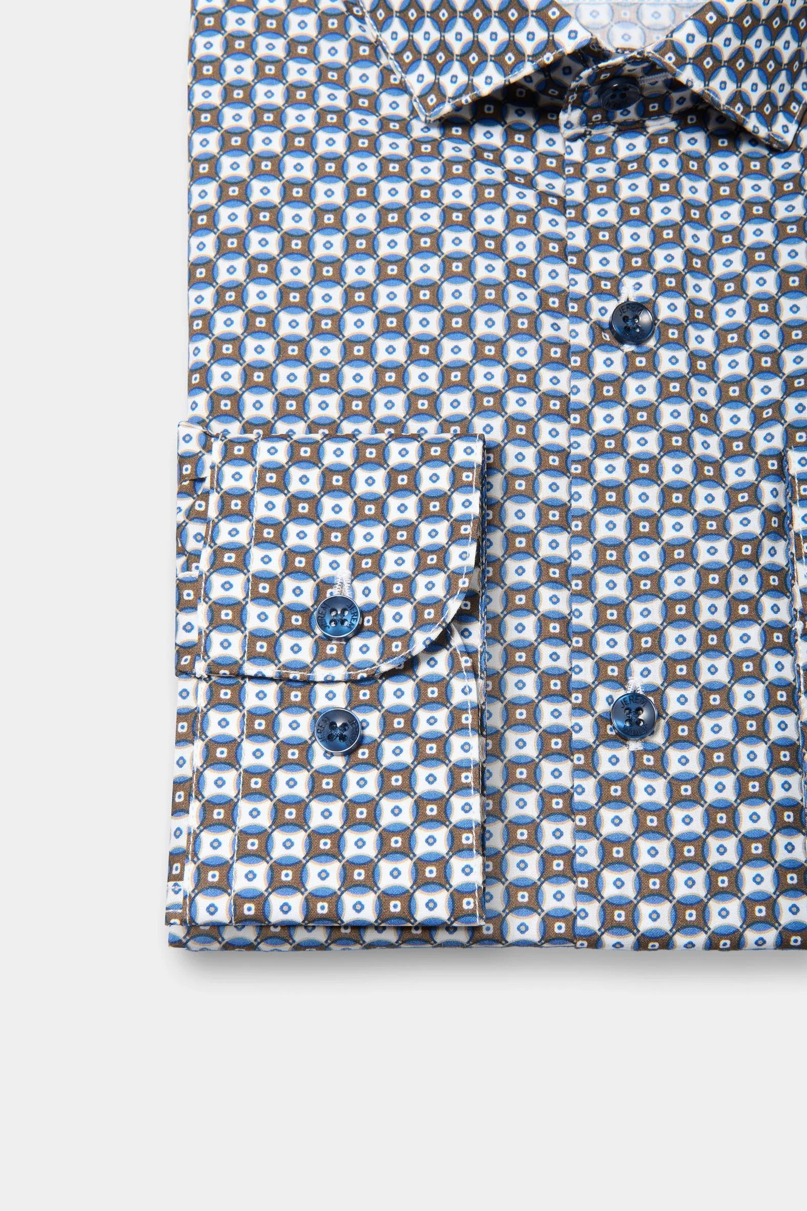 Chemise imprimée motifs fantaisie Jerem, coupe ajustée