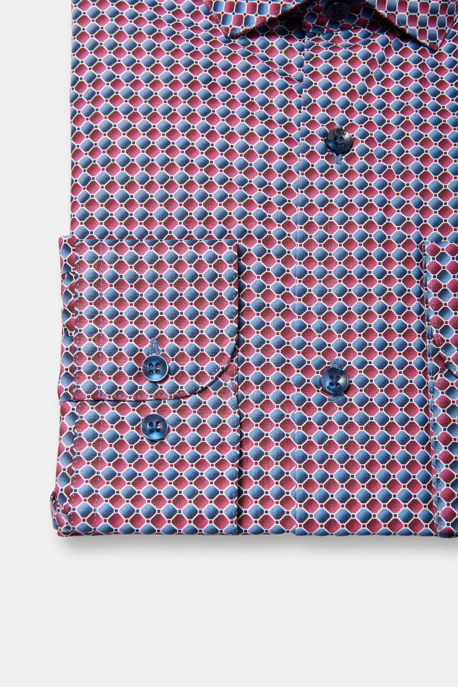 Chemise imprimée motifs géométriques coupe ajustée - Jerem