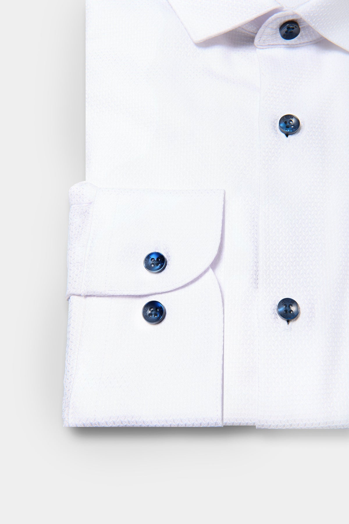 Camisa texturizada con motivos de fantasía de fácil planchado de Jerem, fácil planchado, corte entallado