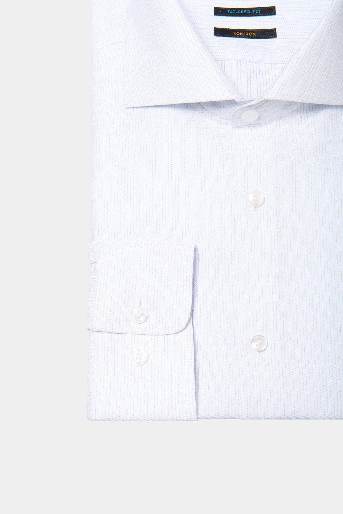 Coton col italien sans repassage coupe ajustée — Chemise texturée Jerem, coupe ajustée, sans repassage