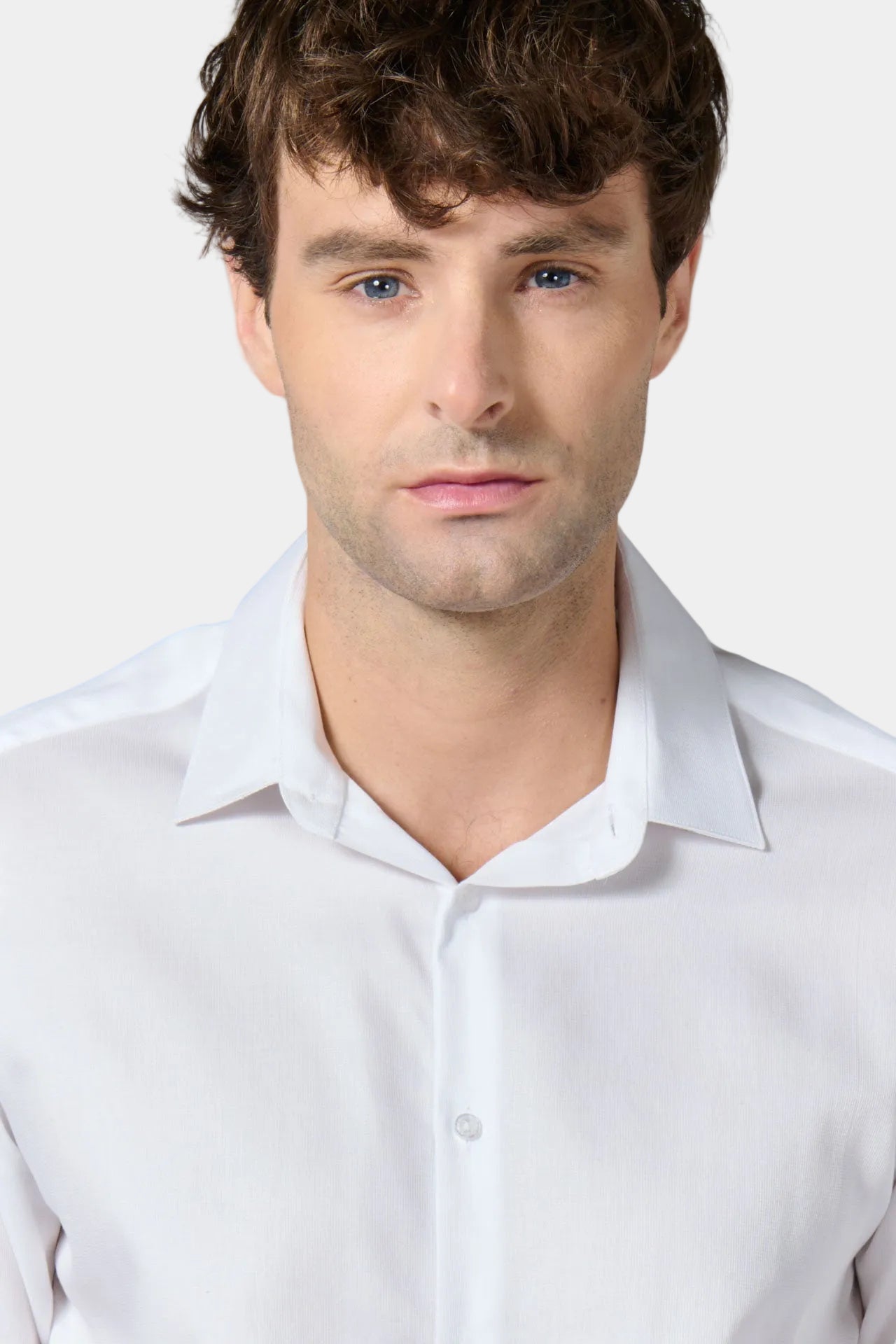 Chemise cérémonie texturée en pur coton ajustée Jerem, coupe ajustée, col classique