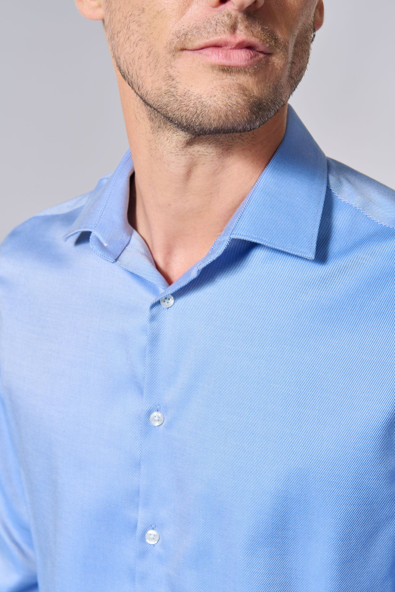 Chemise rayures en biais en coton sans repassage comfort fit Jerem, coupe droite, sans repassage