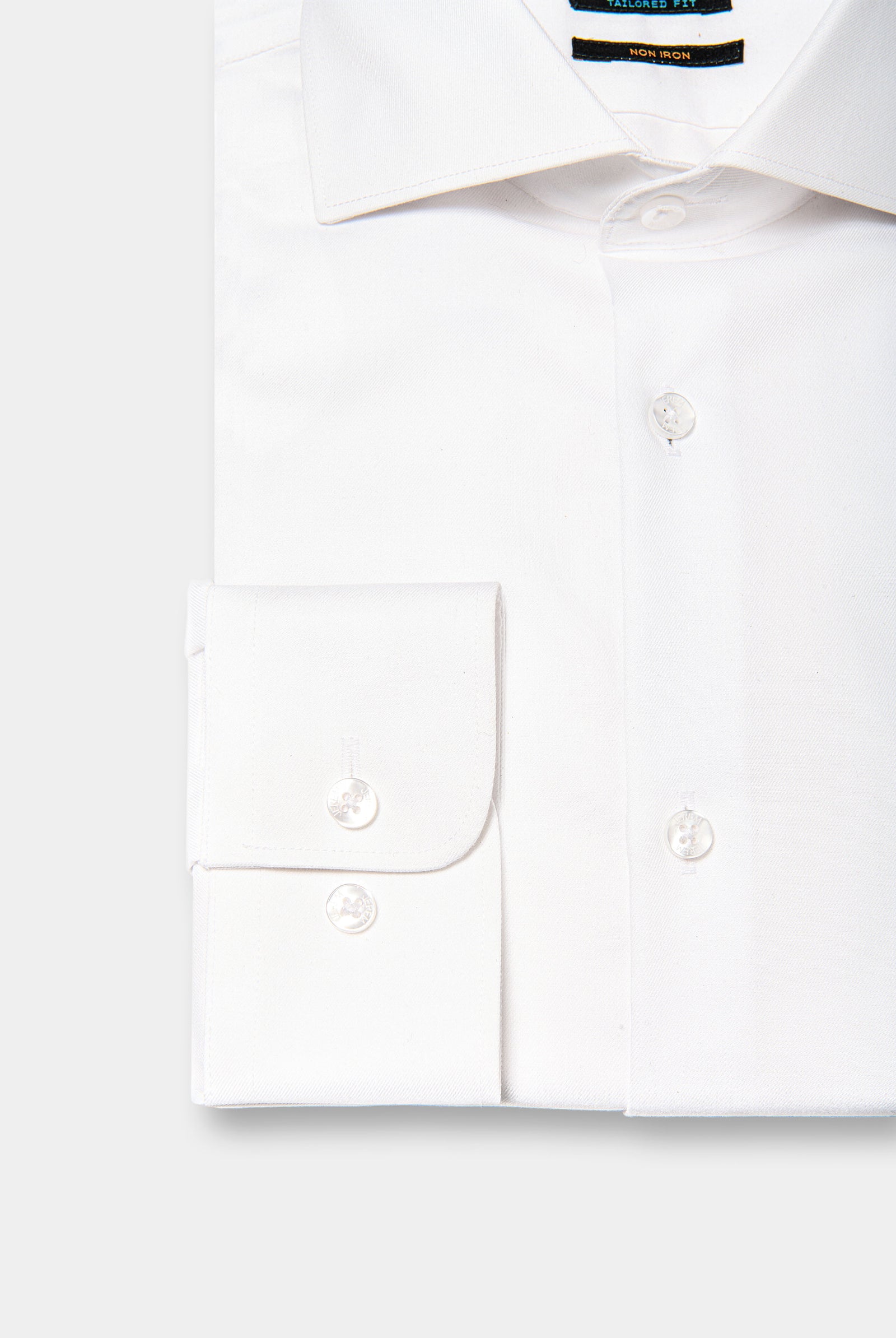 Chemise en twill de coton col italien sans repassage Jerem, sans repassage
