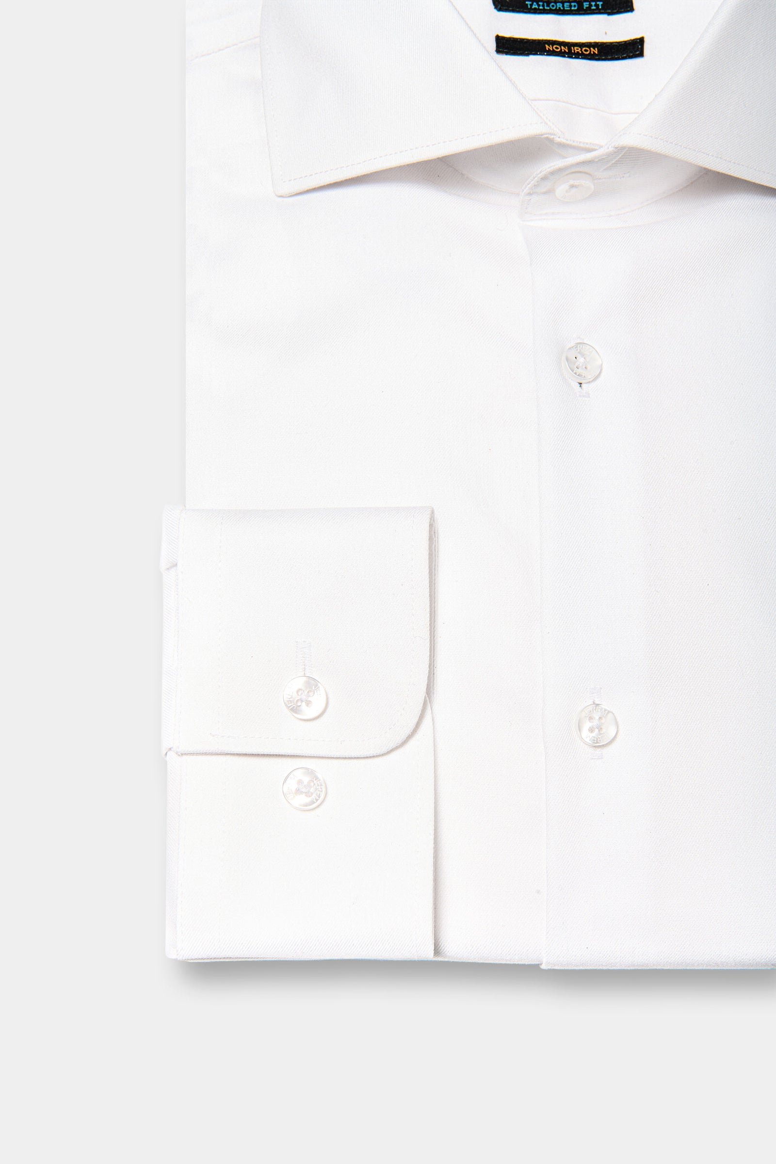 Chemise en twill de coton col italien sans repassage Jerem, sans repassage