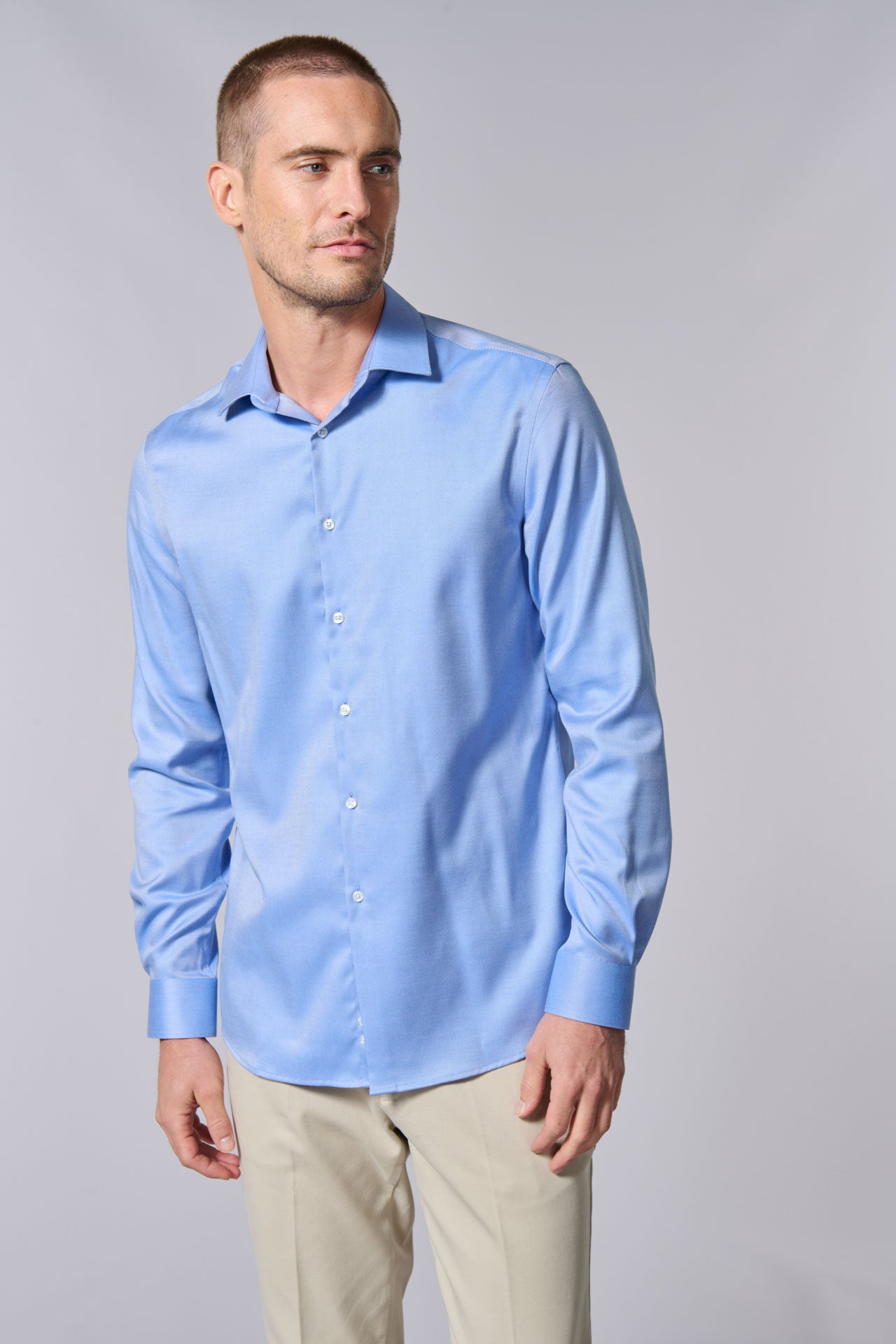 Chemise rayures Jerem, col classique, coupe droite
