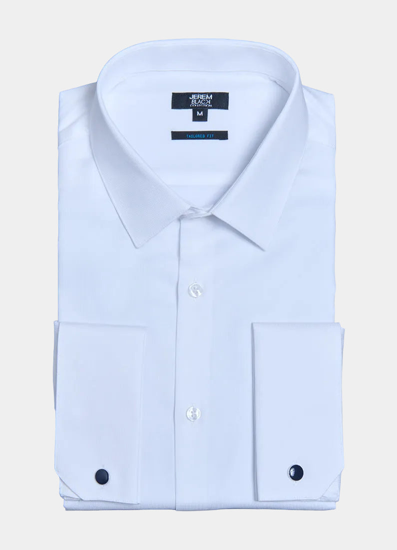 Chemise cérémonie texturée en pur coton coupe ajustée, Jerem