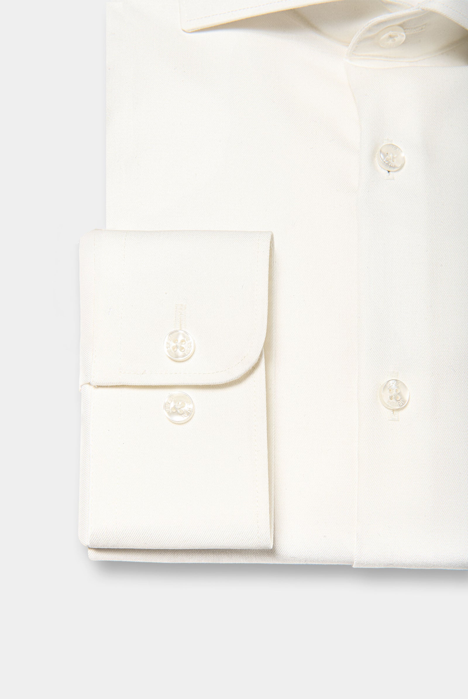Chemise, twill de coton col italien sans repassage Jerem, coupe ajustée