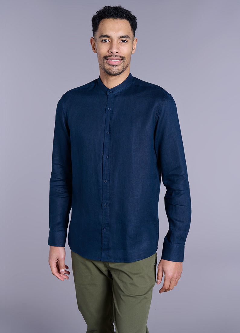 Lin col officier regular fit — Chemise Jerem vue 7