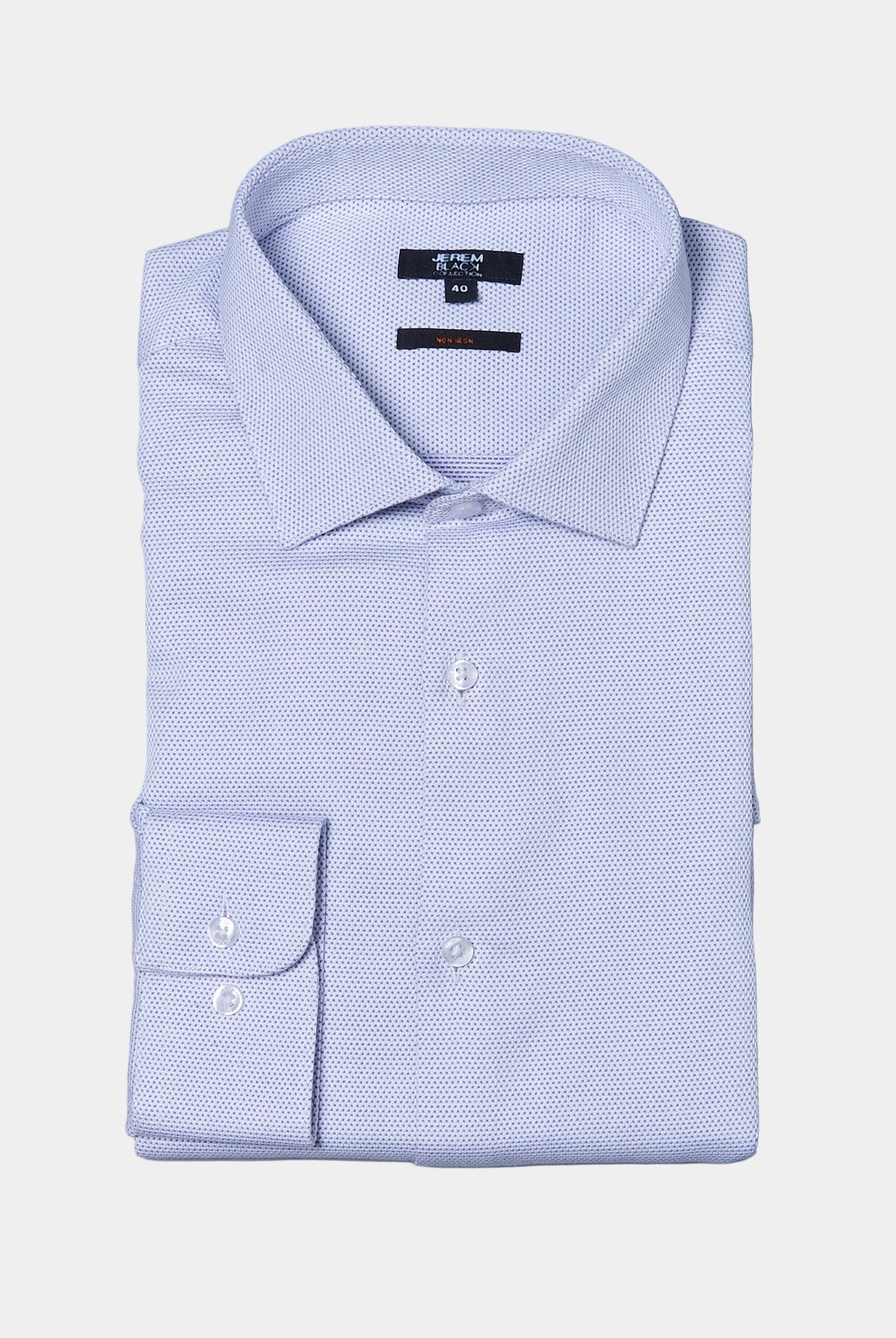 Chemise texturée motif fantaisie en coton sans repassage comfort fit Jerem, sans repassage