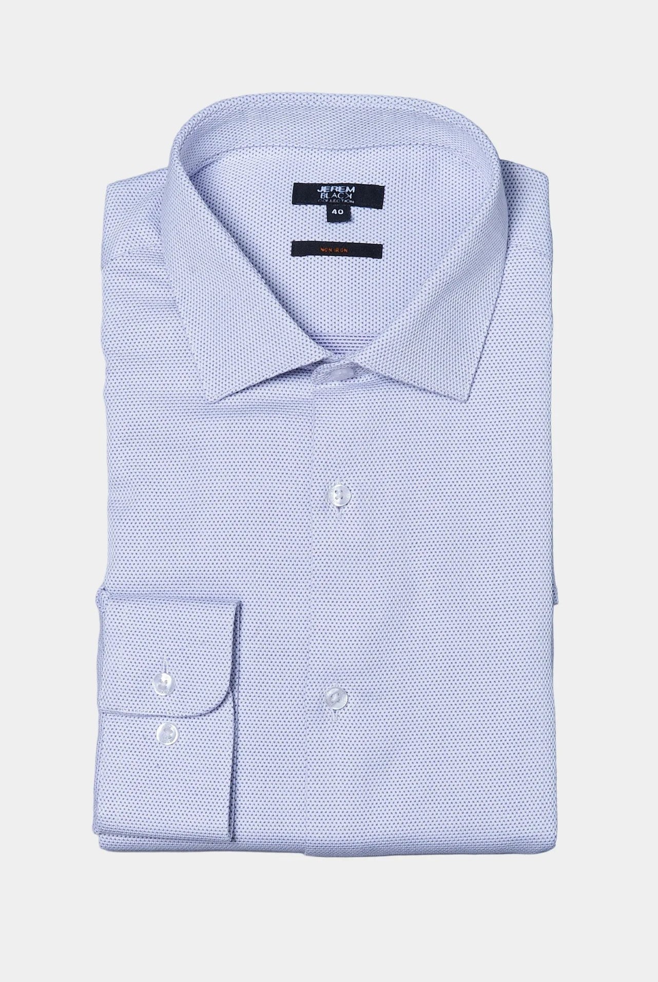 Chemise texturée motif fantaisie en coton sans repassage comfort fit Jerem, sans repassage