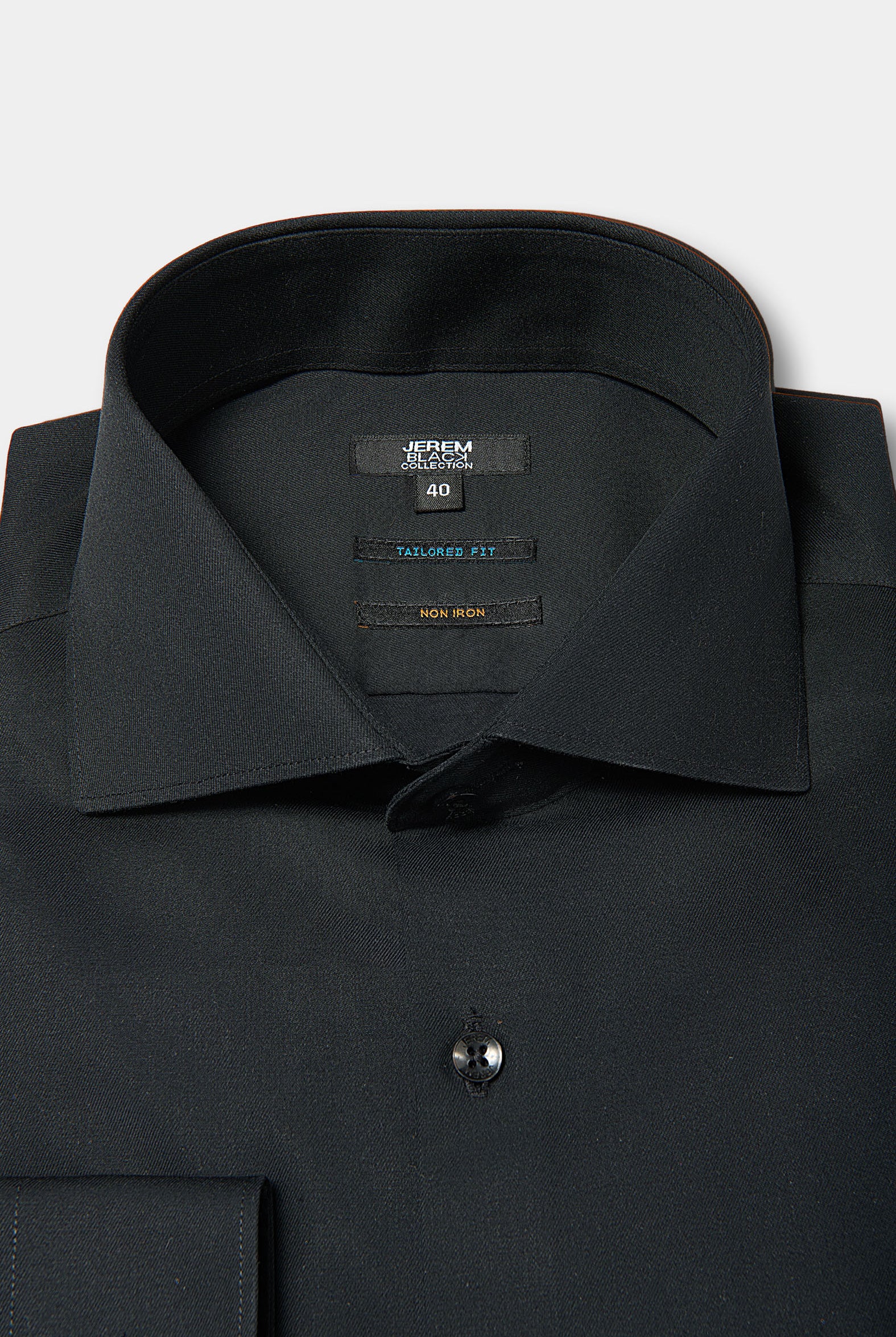 Chemise, twill de coton col italien sans repassage Jerem, sans repassage, coupe ajustée