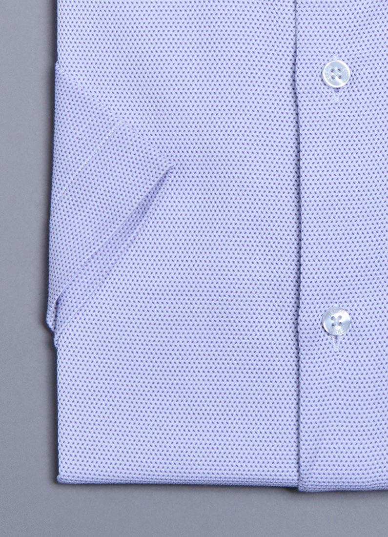 Coton manches courtes sans repassage confort fit — Chemise texturée Jerem, manches courtes