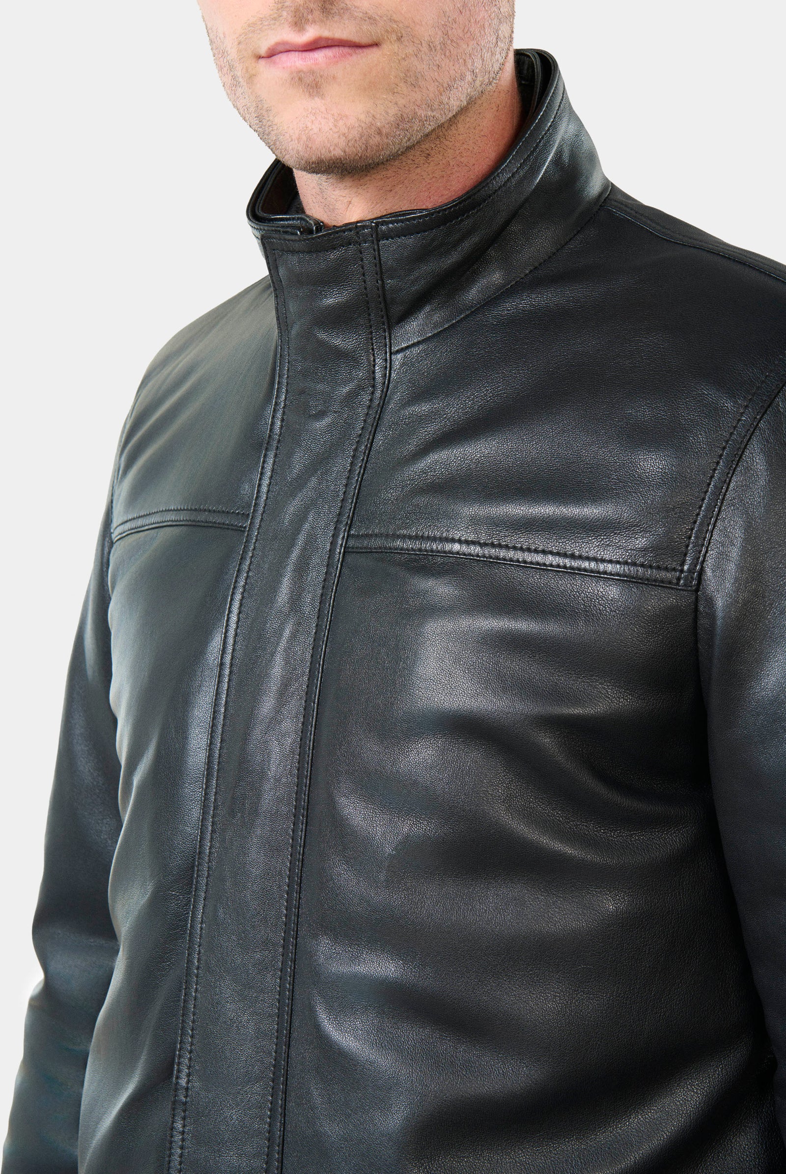 Parka, cuir avec parementure amovible Polka Jerem
