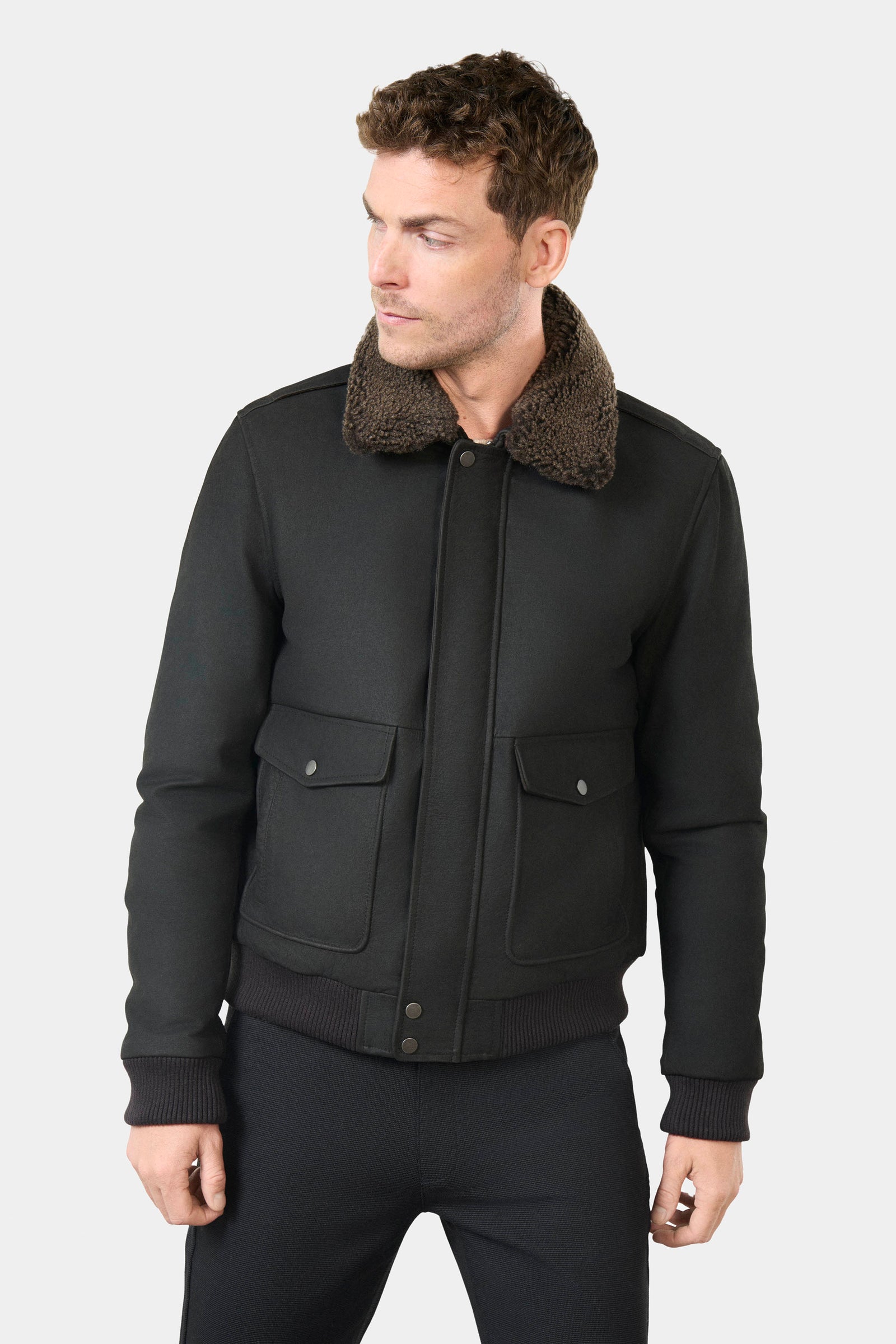 Blouson aviateur en cuir Rafal Jerem