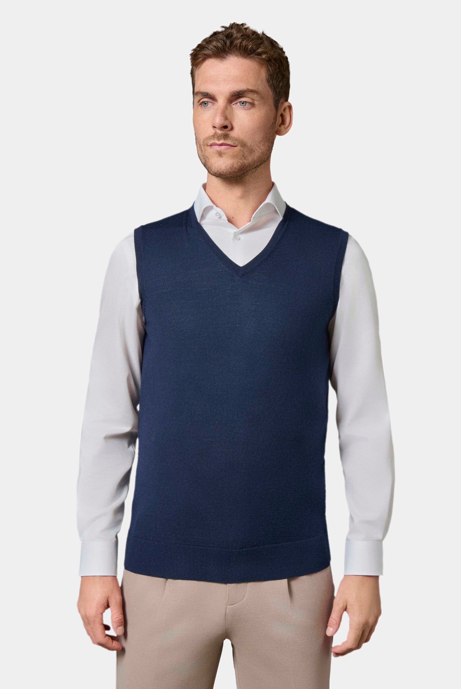 Pull sans manche col V Pilet Jerem