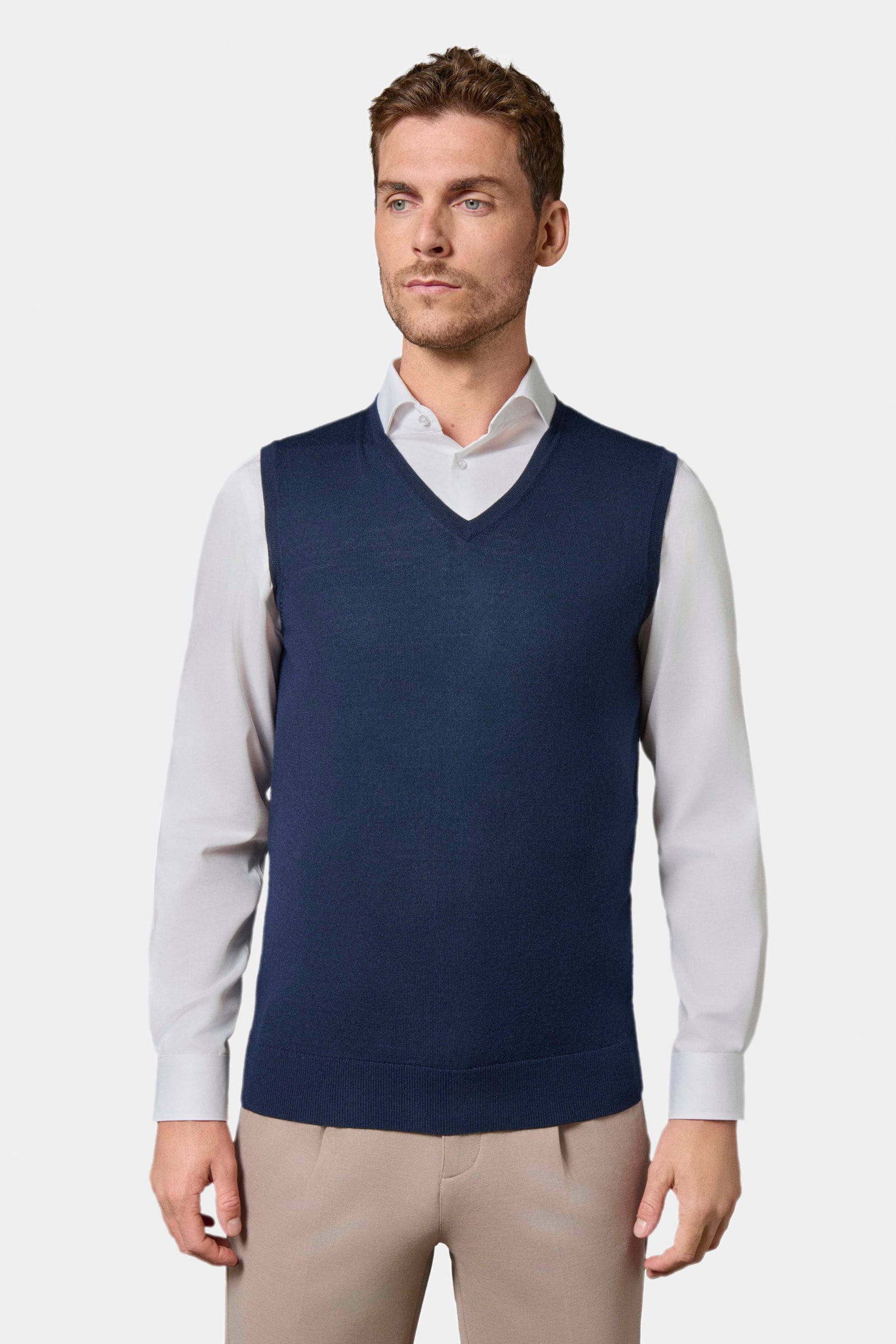 Pull sans manche col V Pilet Jerem