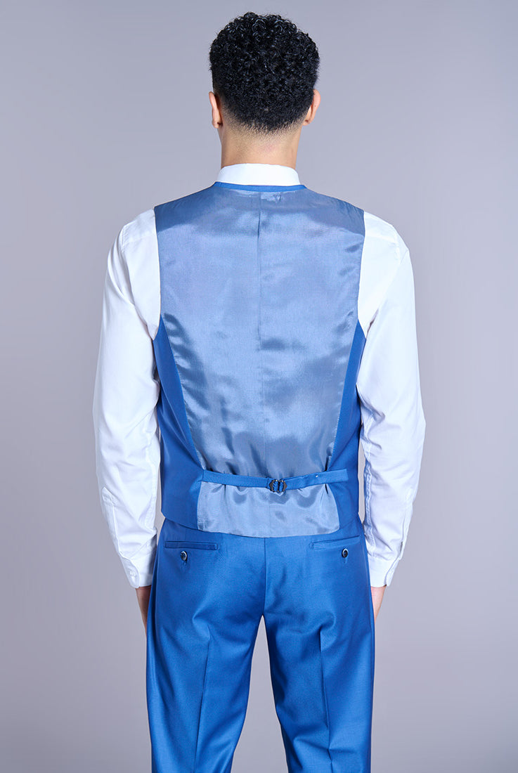 Gilet de costume, laine mélangée bi-stretch Jerem, entièrement doublée vue 6