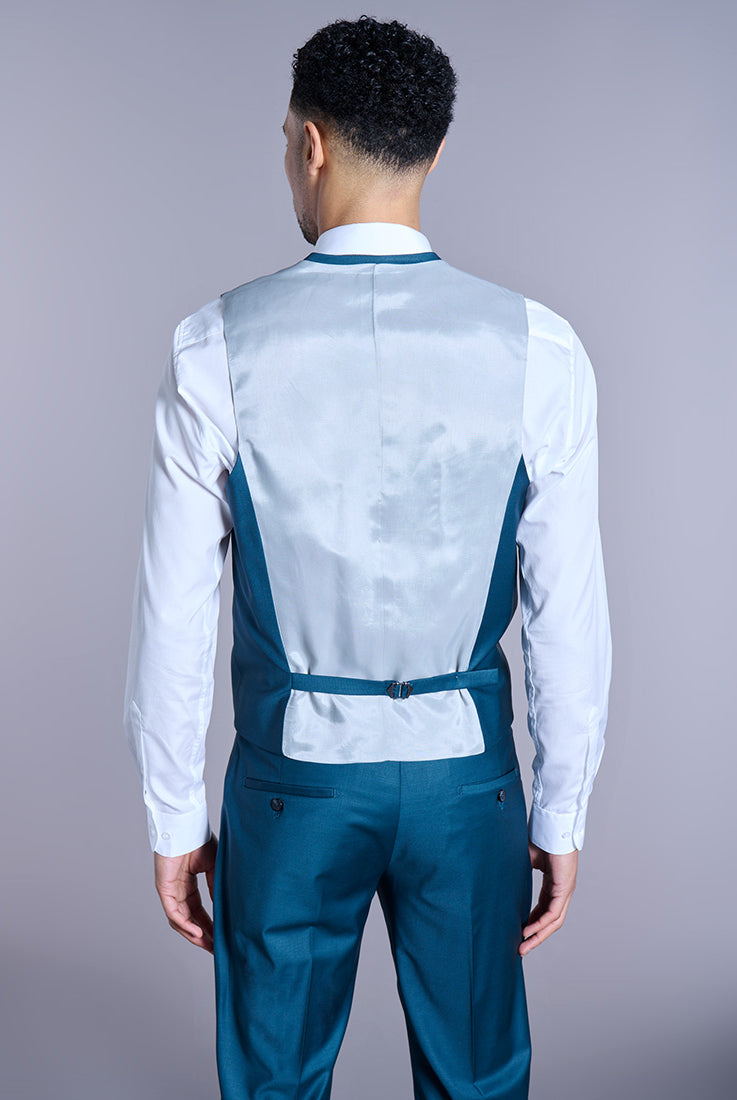 Gilet de costume en laine mélangée bi-stretch Jerem, entièrement doublée vue 9