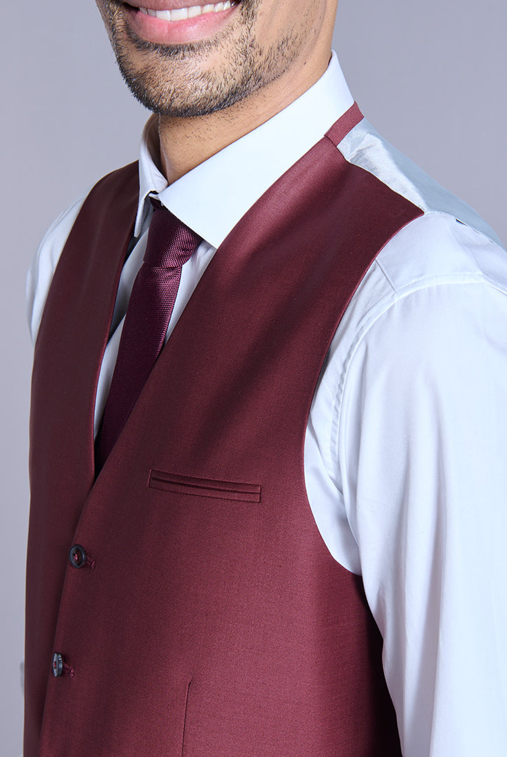 Gilet de costume, laine mélangée bi-stretch Jerem, entièrement doublée