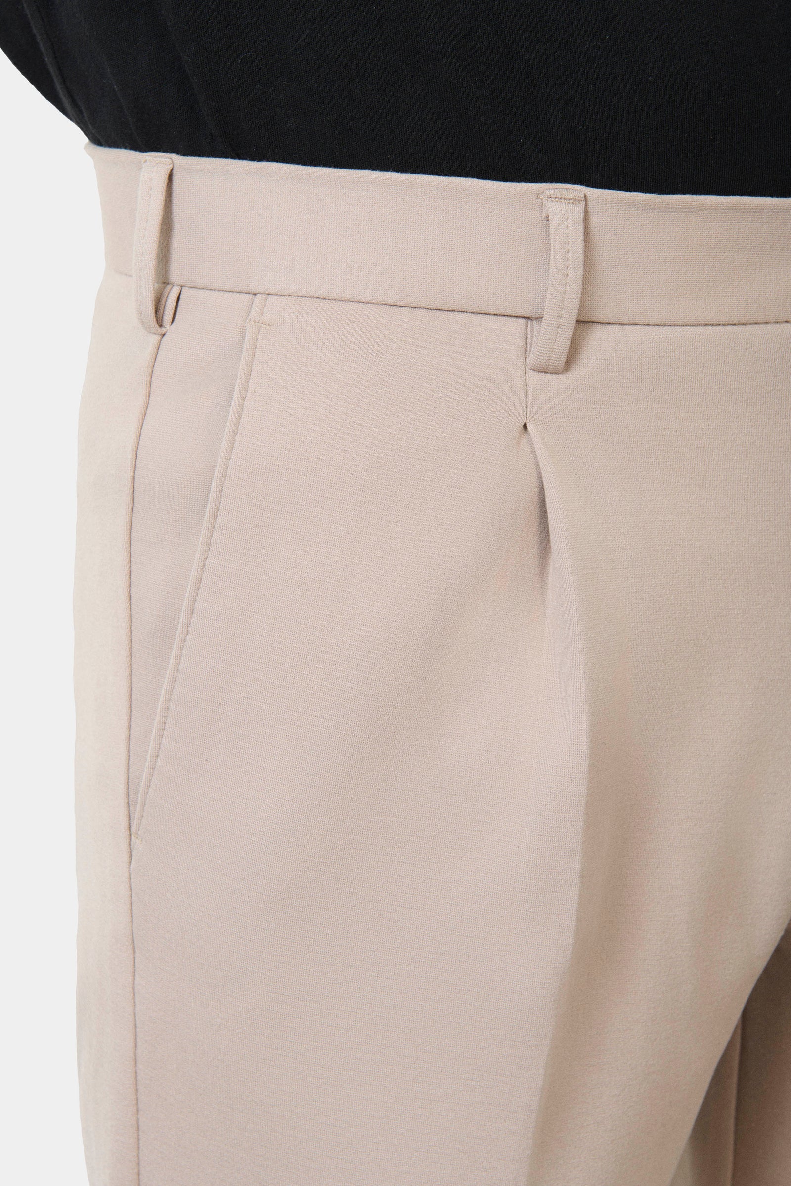 Pantalon pince, maille technique Jerem, poches italiennes, ceinture sartoriale
