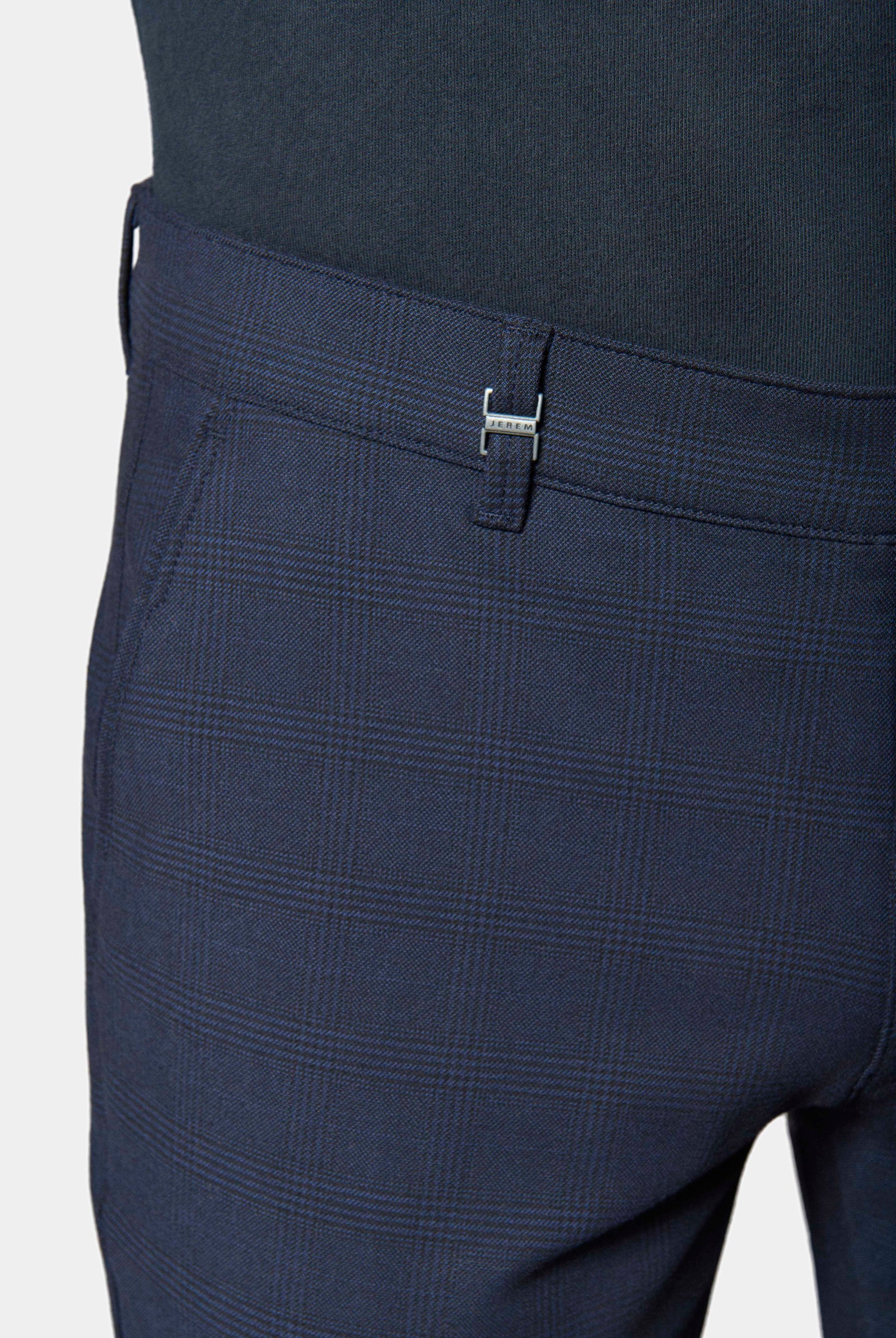 Pantalon de ville, prince de galles bi-stretch Jerem, coupe droite, poches italiennes