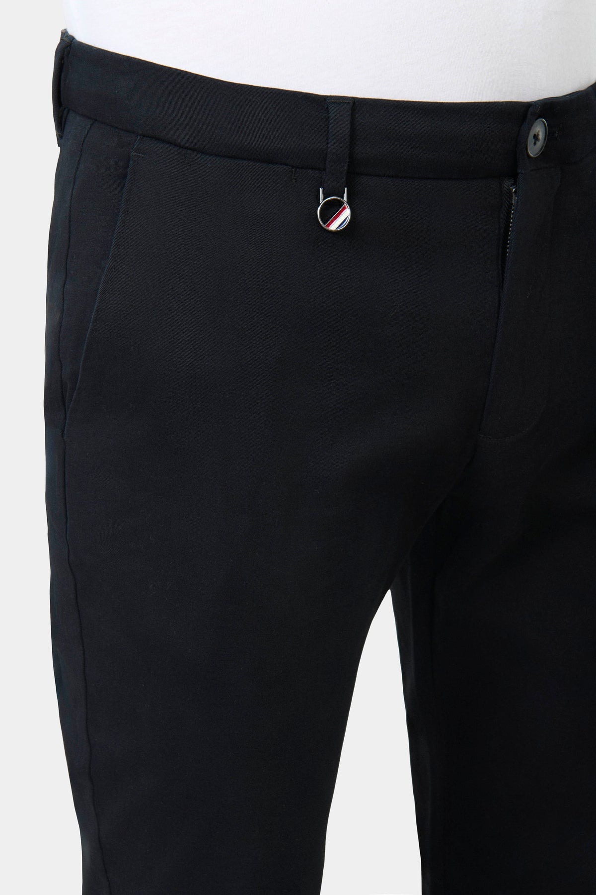 Pantalon ajusté, gabardine stretch classique Jerem, ceinture sartoriale stretch
