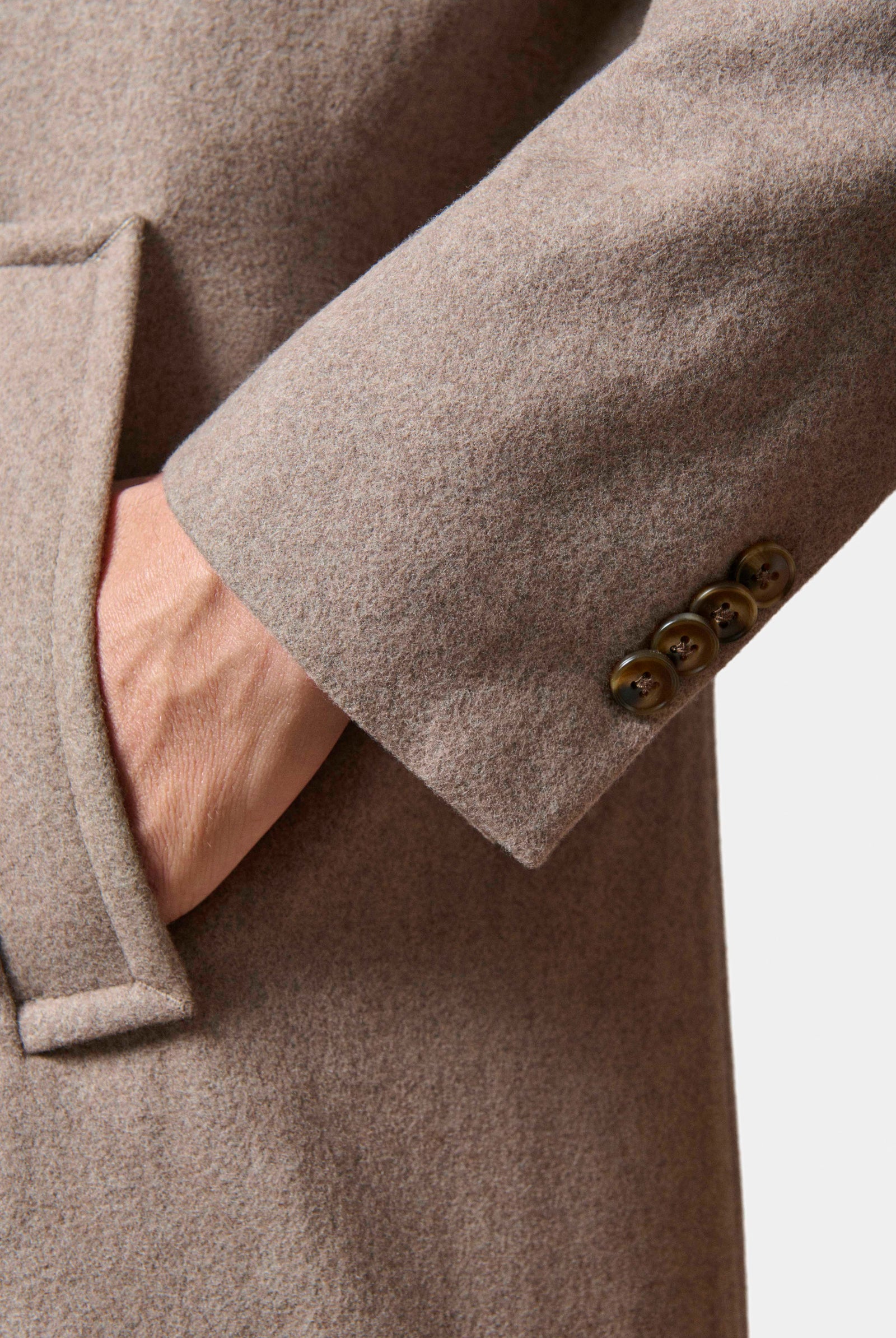 Manteau col officier avec plastron amovible Colaf Jerem, coupe droite