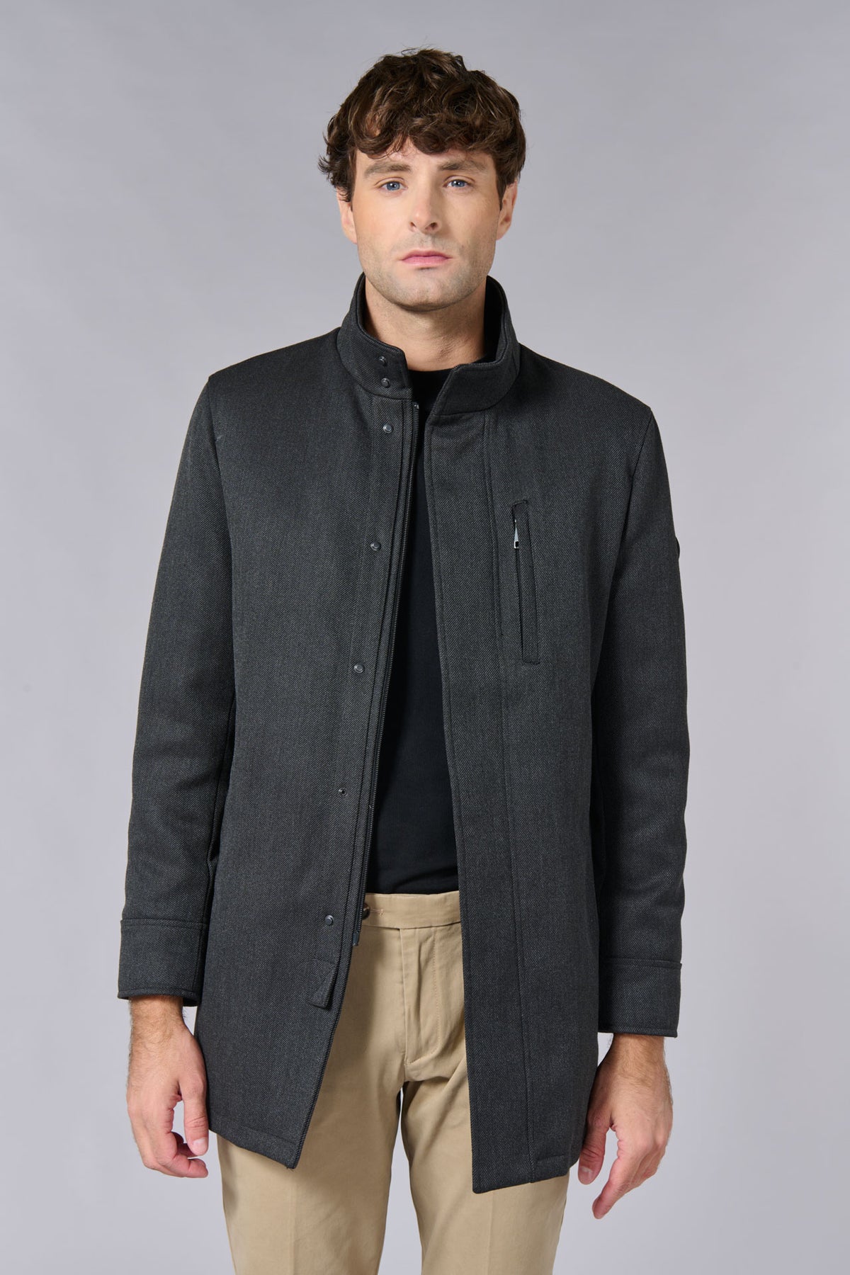Manteau col montant mi-long Jerem vue 3
