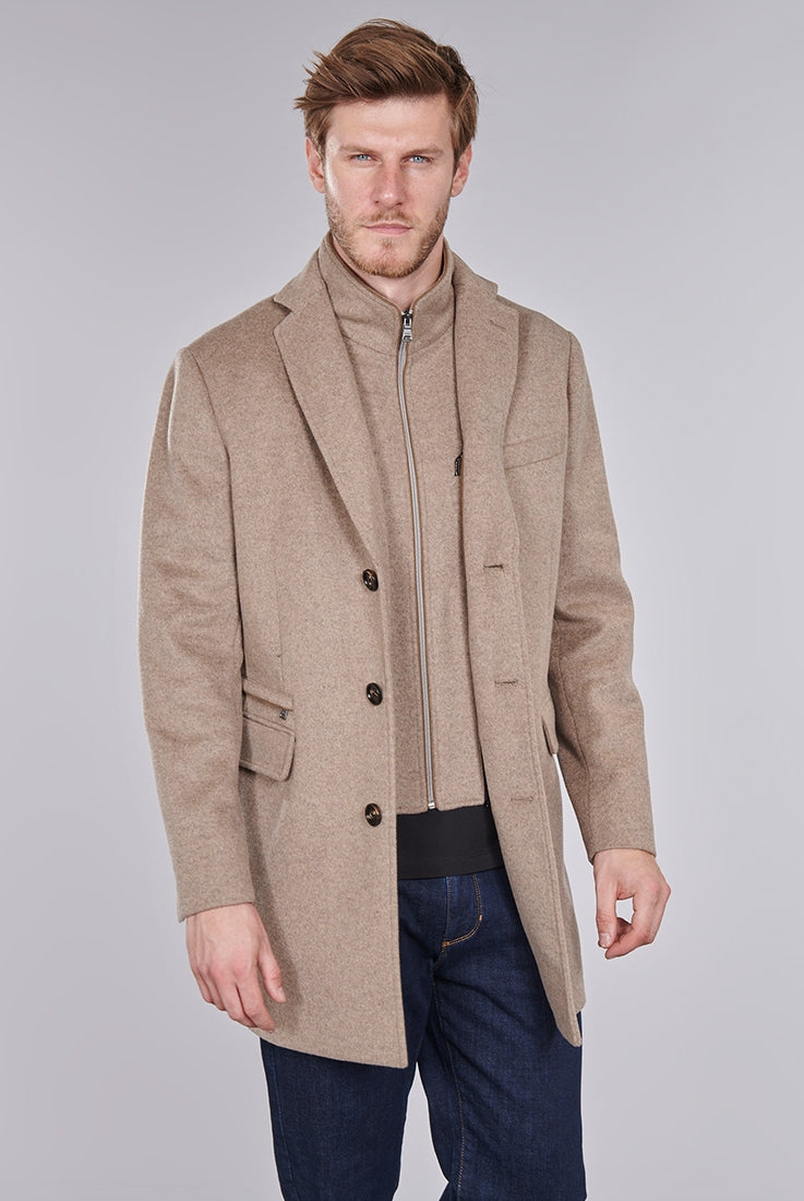 Manteau col tailleur mi-long Jerem