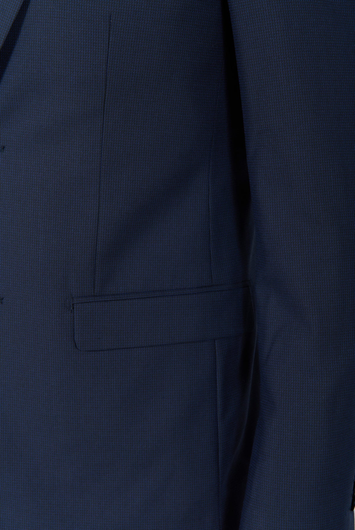 Veste de costume ajustée et stretch pied-de-poule pépita discret Jerem, boutons de poignet, fente d'aisance au dos