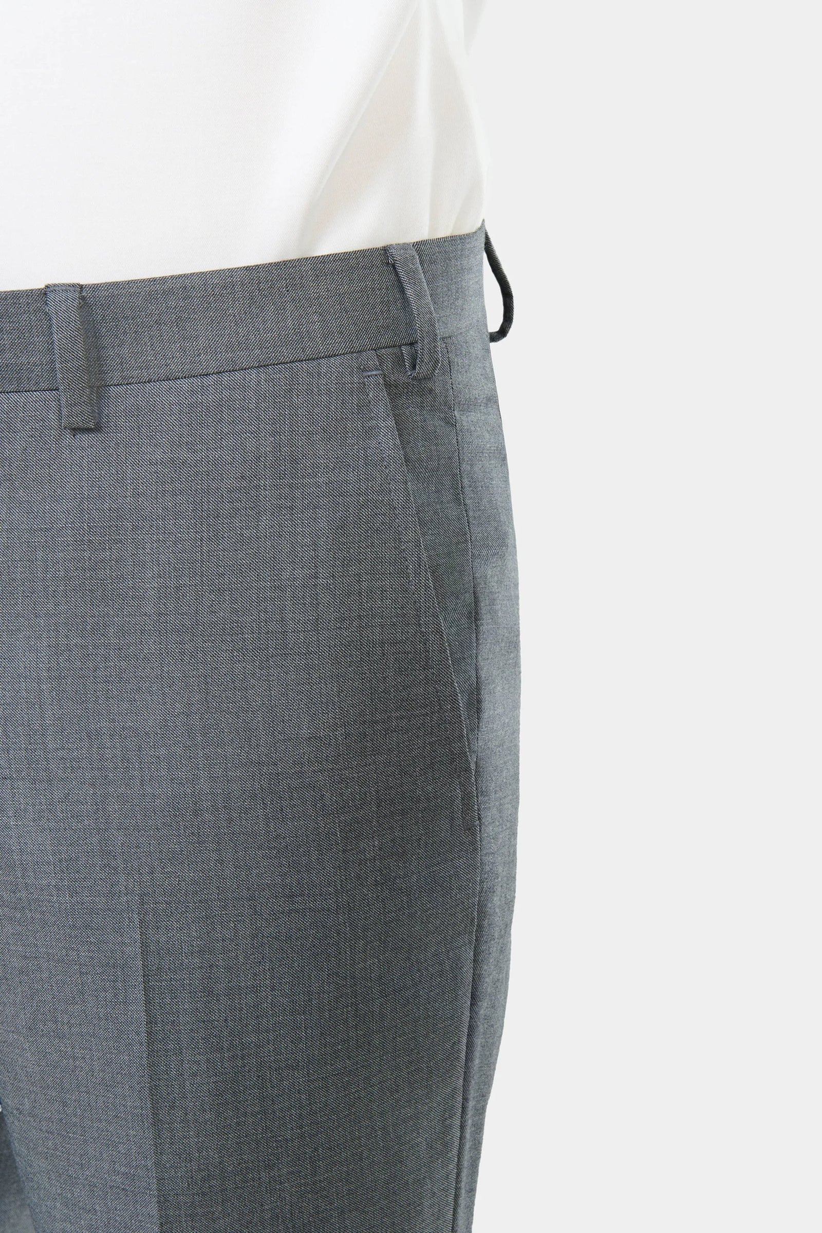 Pantalon de costume, laine mérinos Super 110's Barberis Jerem, ceinture sartoriale, poches italiennes