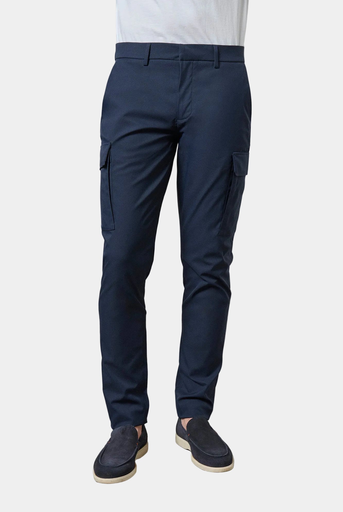 Pantalon cargo performant en gabardine stretch Jerem, poches italiennes