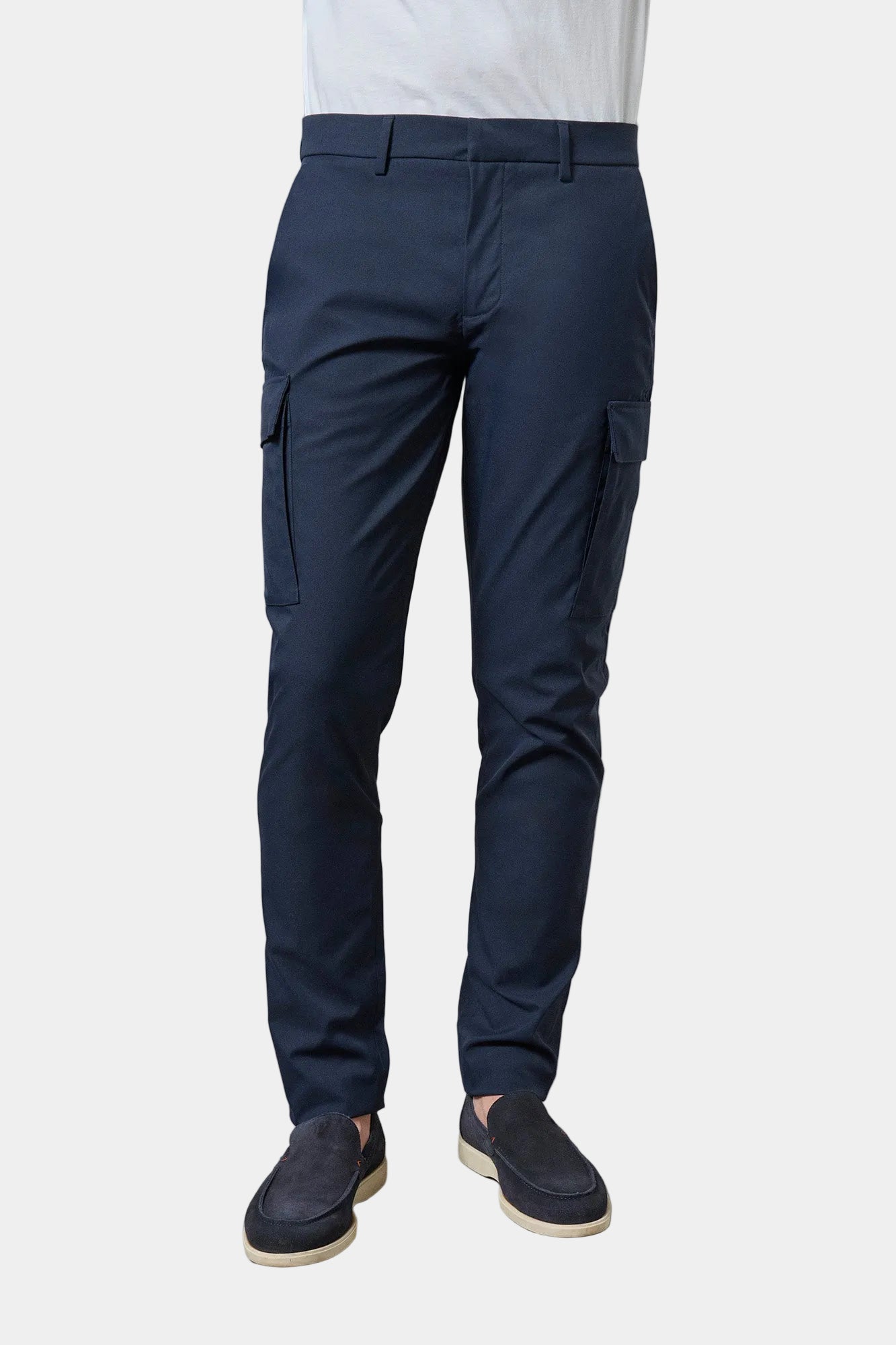 Pantalon cargo performant en gabardine stretch Jerem, poches italiennes