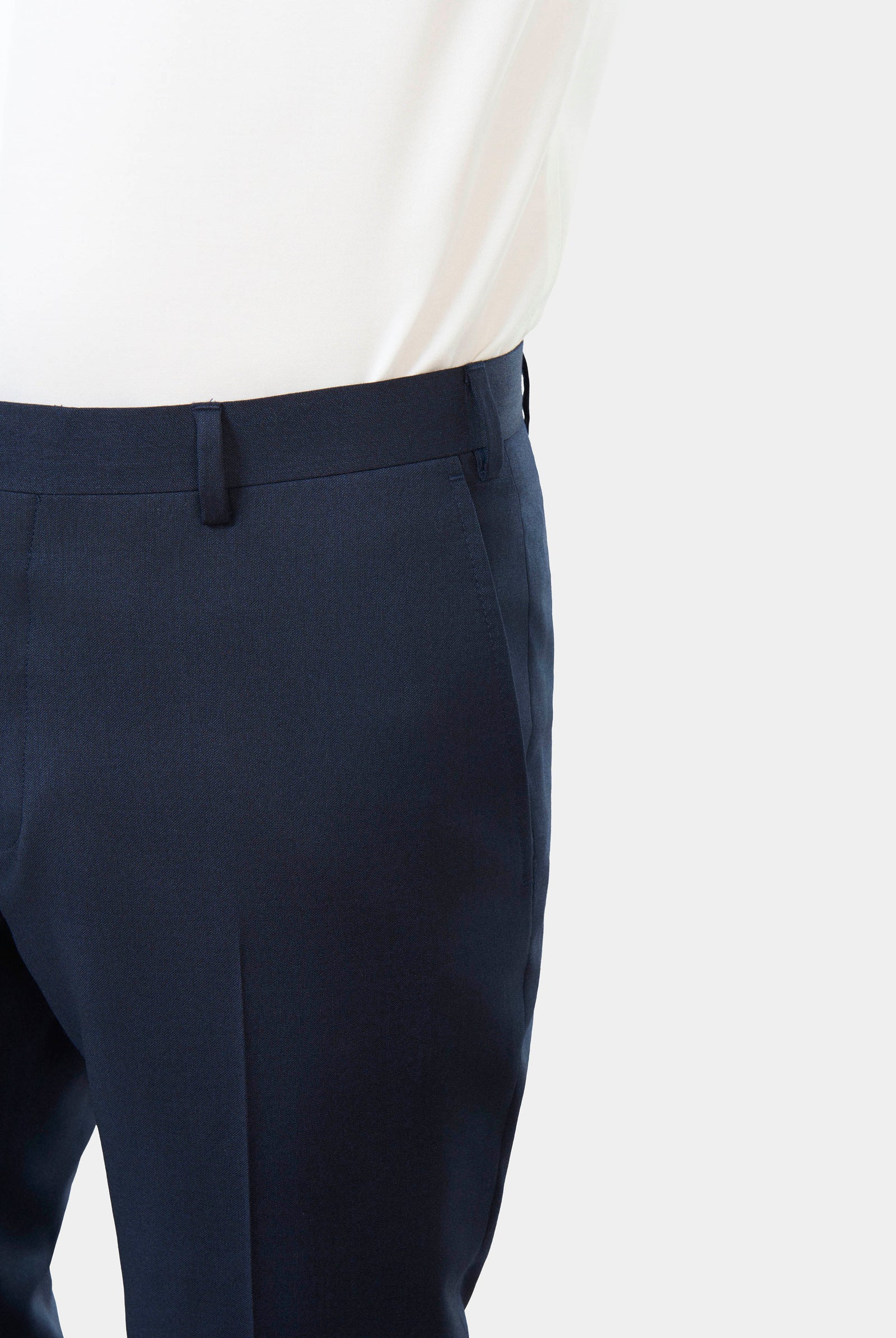 Pantalon de costume, laine vierge Vitale Barberis Canonico Jerem, ceinture sartoriale, poches italiennes