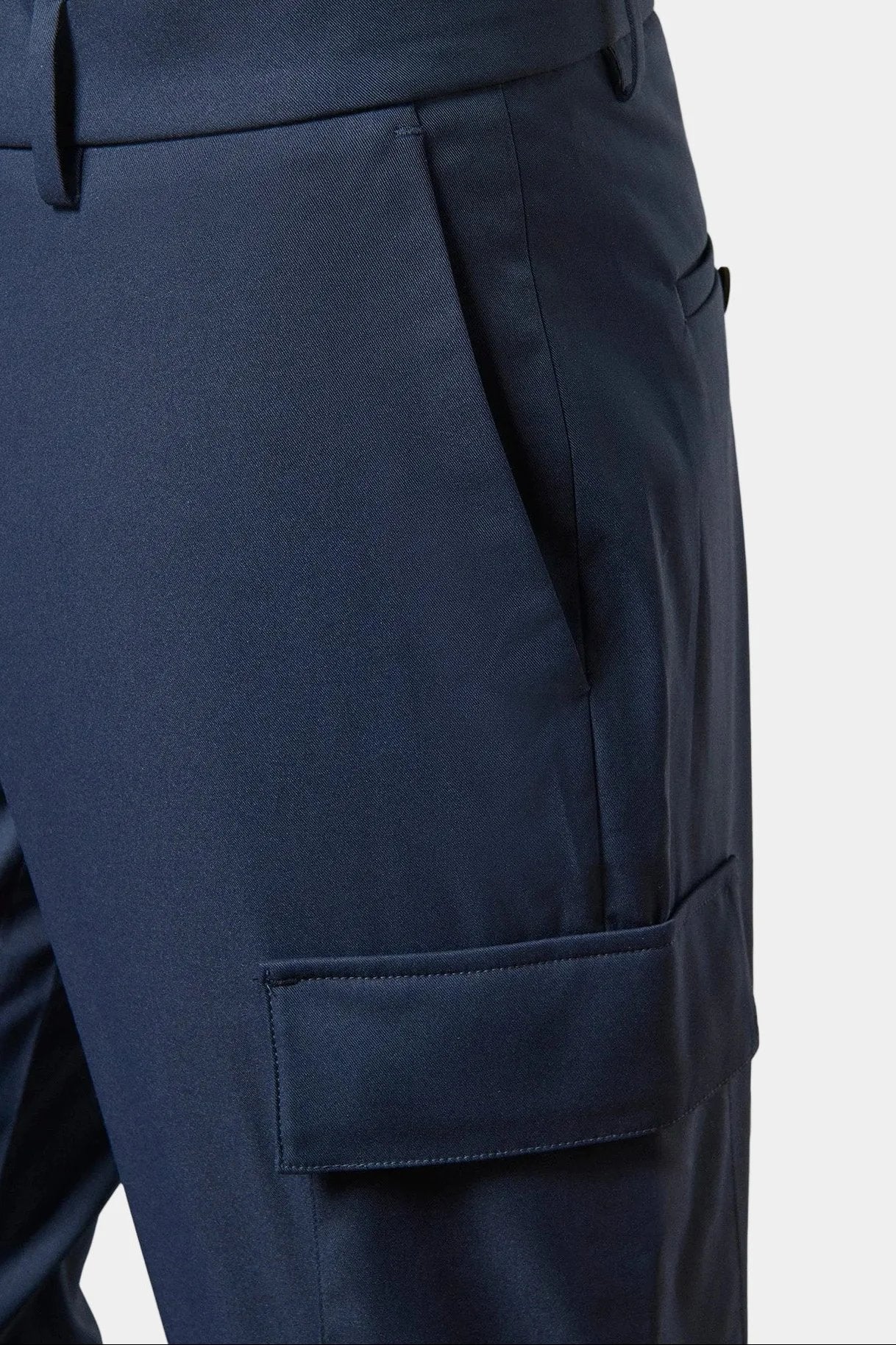 Pantalon cargo performant, gabardine stretch Jerem, poches italiennes