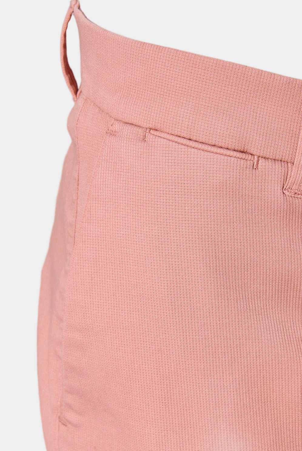 Pantalon teint, piqué stretch Jerem, coupe droite, poches italiennes