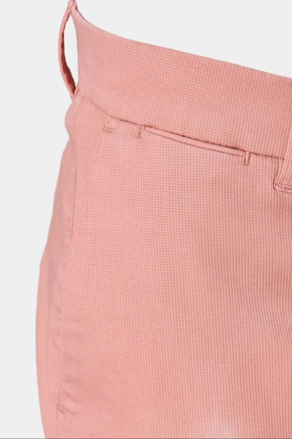 Pantalon teint, piqué stretch Jerem, coupe droite, poches italiennes