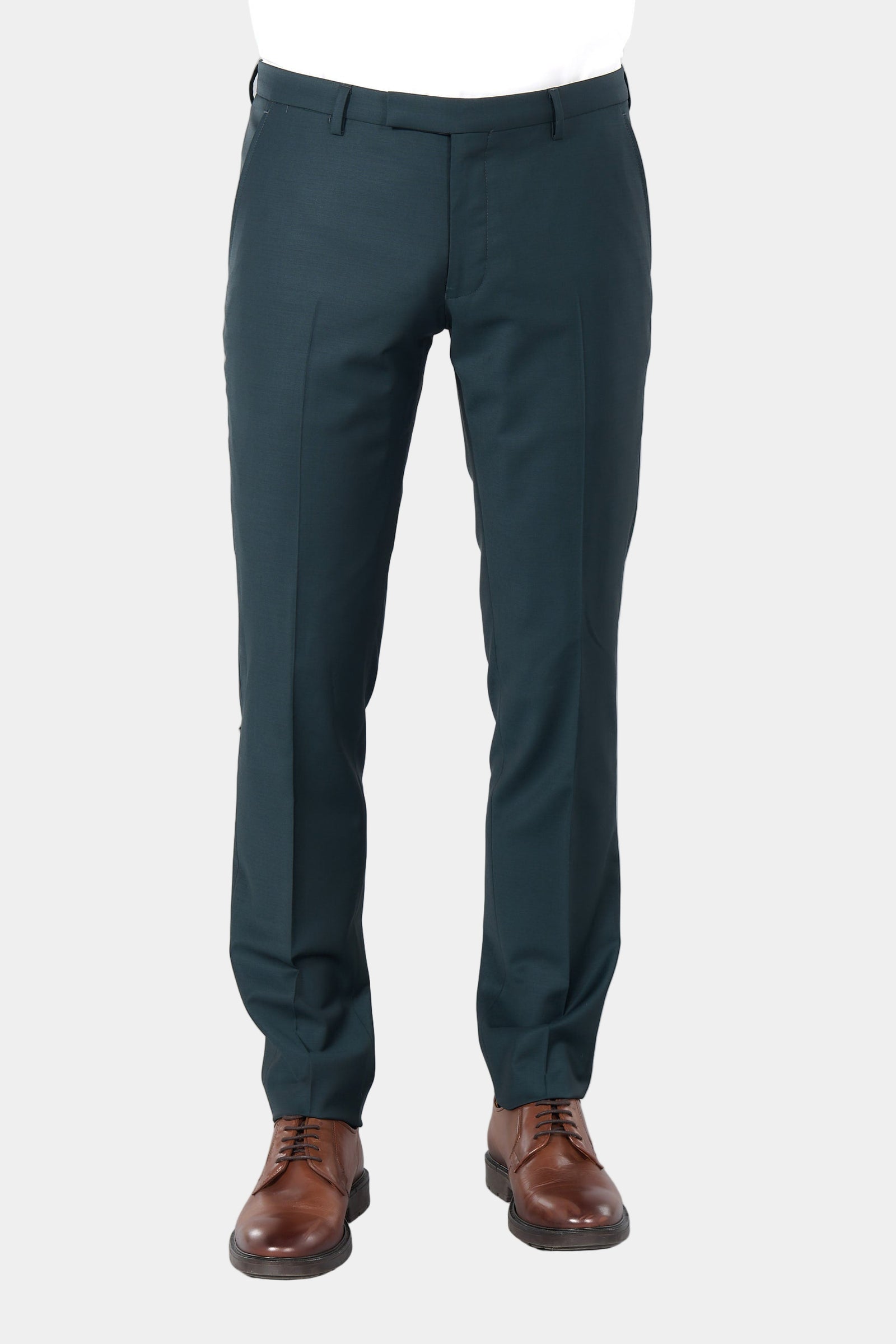 Pantalon de costume ajustée bi-stretch en laine vierge mélangée Jerem, intérieur semi-doublé, ceinture sartoriale stretch, ceinture sartoriale
