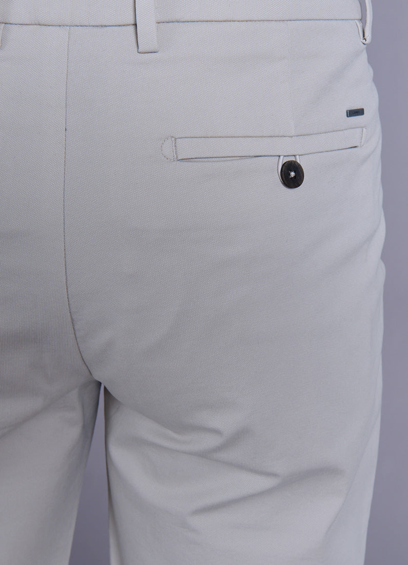 Pantalon, piqué de coton stretch Jerem, coupe droite, poches italiennes vue 14