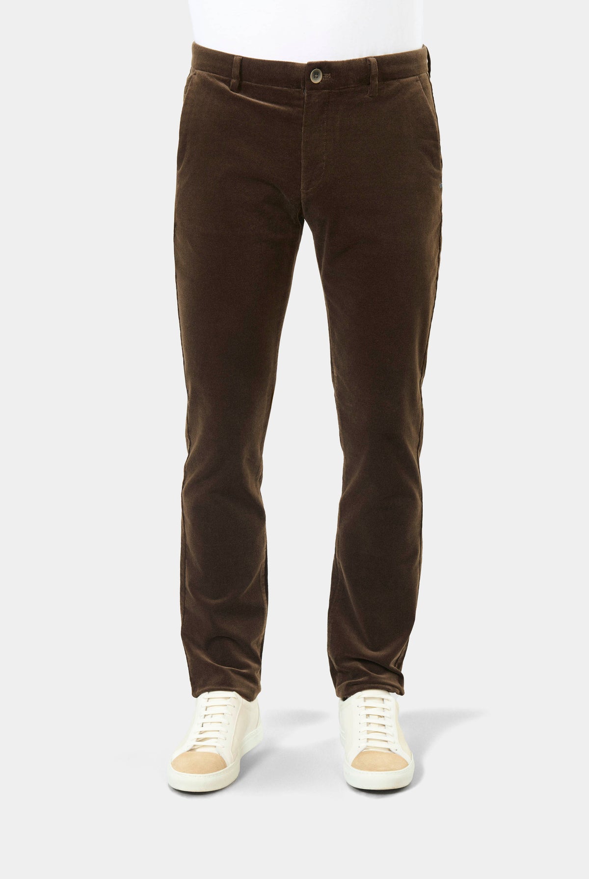 Pantalon minimaliste en velours côtelé Jerem, ceinture sartoriale stretch