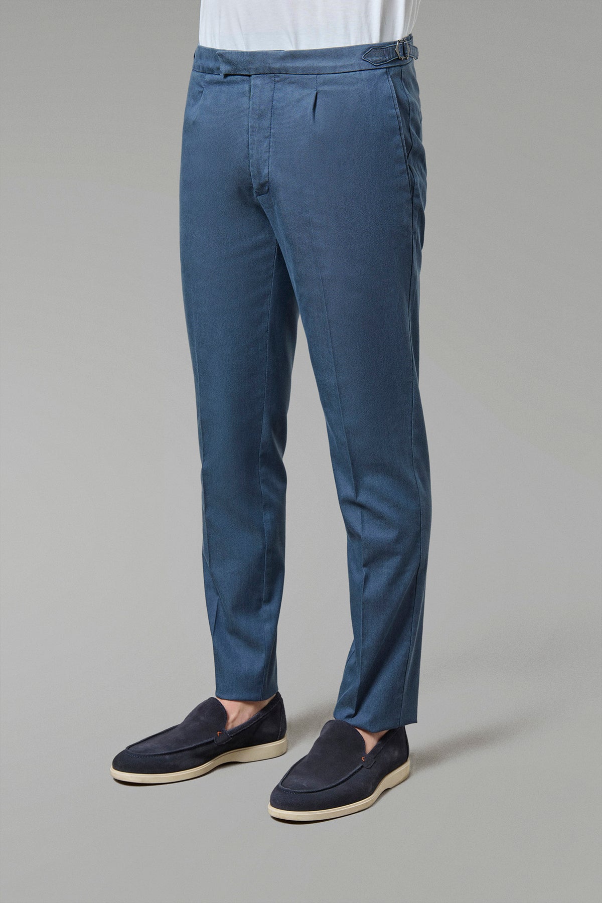 Pantalon classique pince en tencel stretch mélangé Jerem, ceinture sartoriale stretch, ceinture sartoriale, poches italiennes