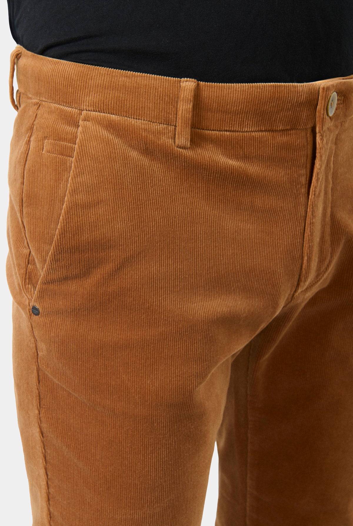 Pantalon minimaliste, velours côtelé Jerem, ceinture sartoriale, poches italiennes