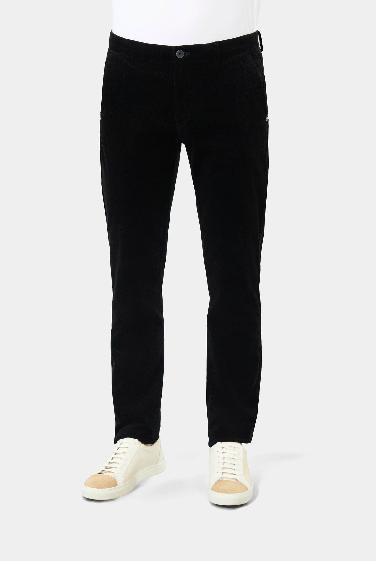 Velours côtelé — Pantalon minimaliste Jerem, ceinture sartoriale