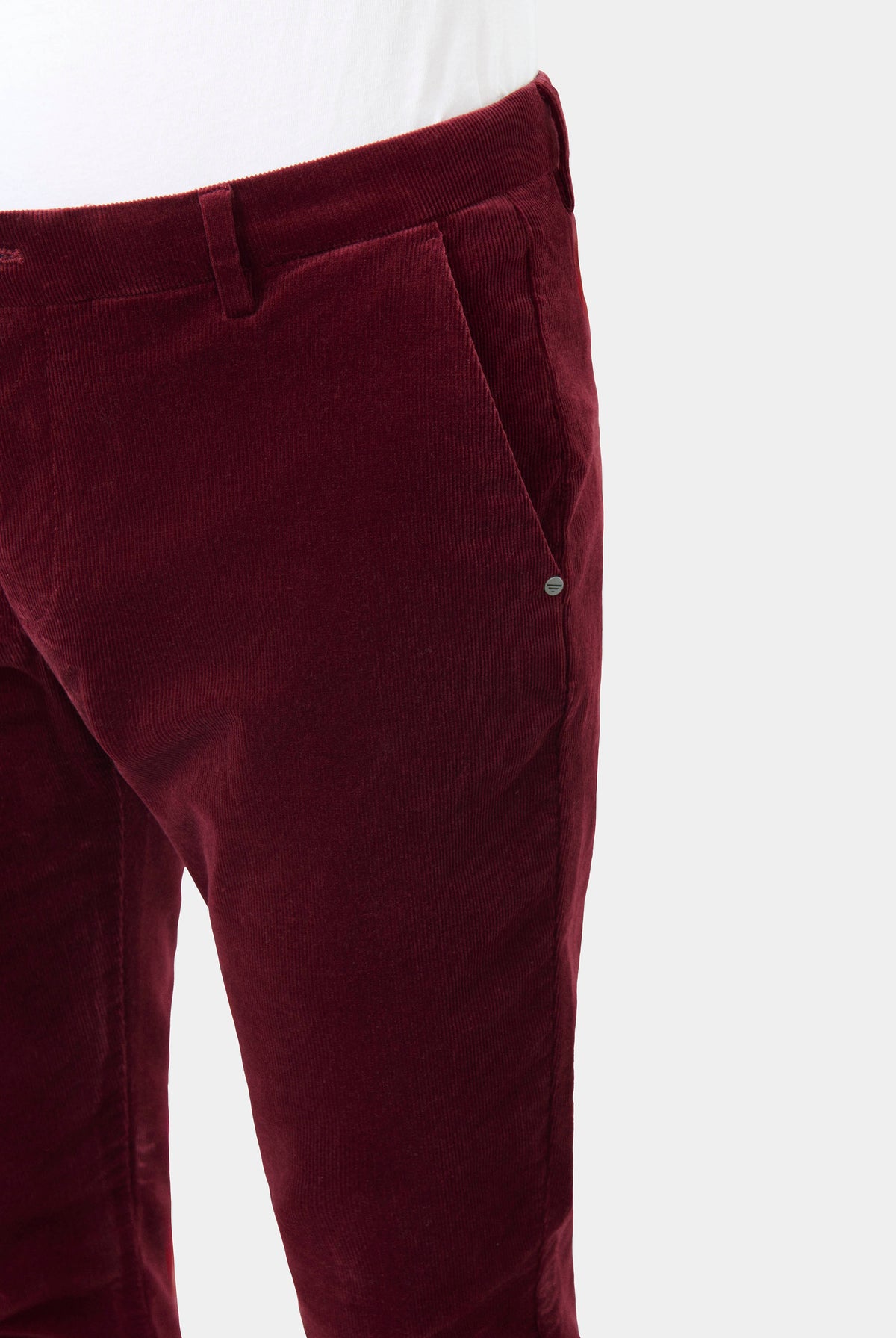 Pantalon minimaliste, velours côtelé Jerem, ceinture sartoriale stretch