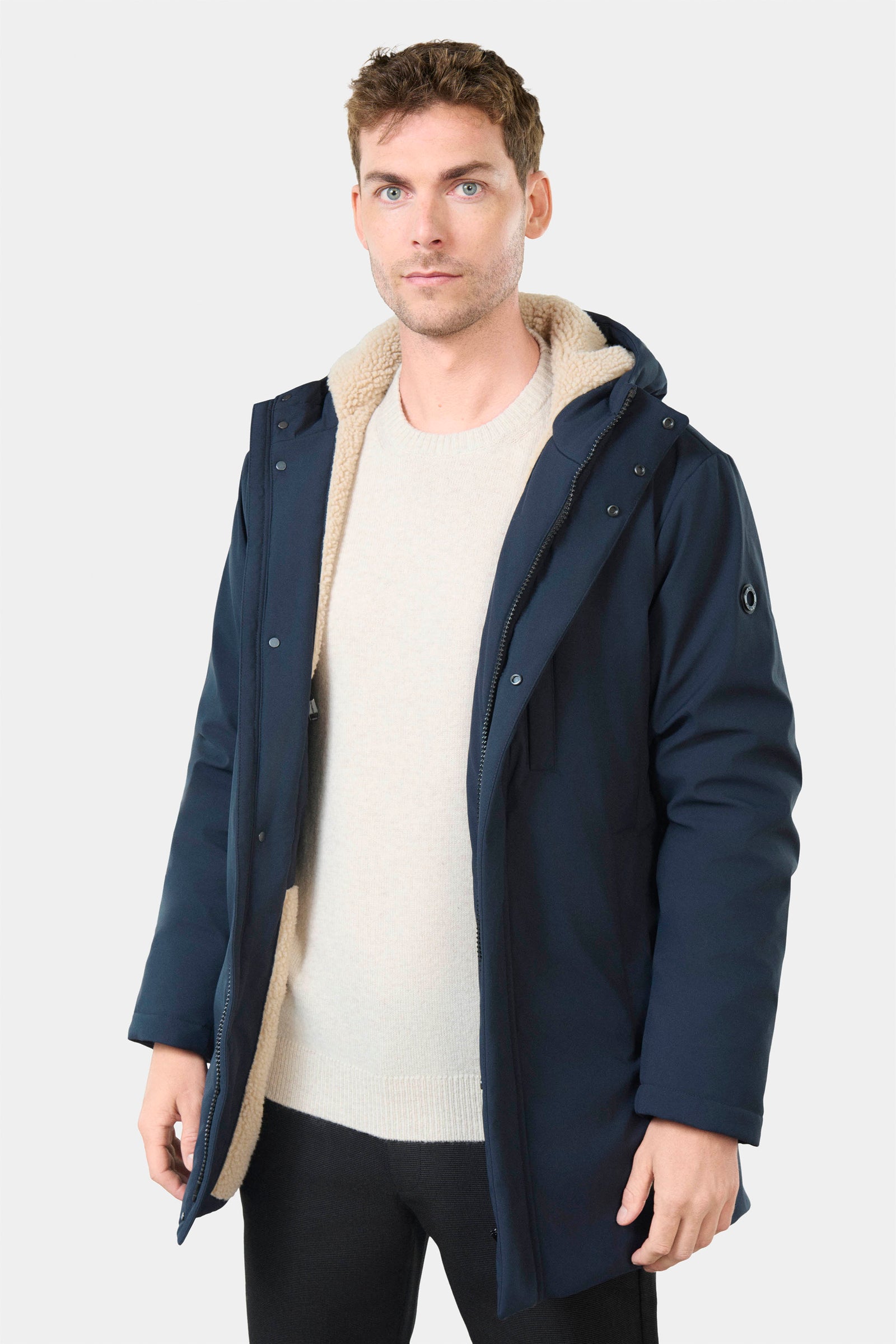 Parka capuche avec fausse fourrure Laper Jerem, coupe confortable, poche poitrine vue 6