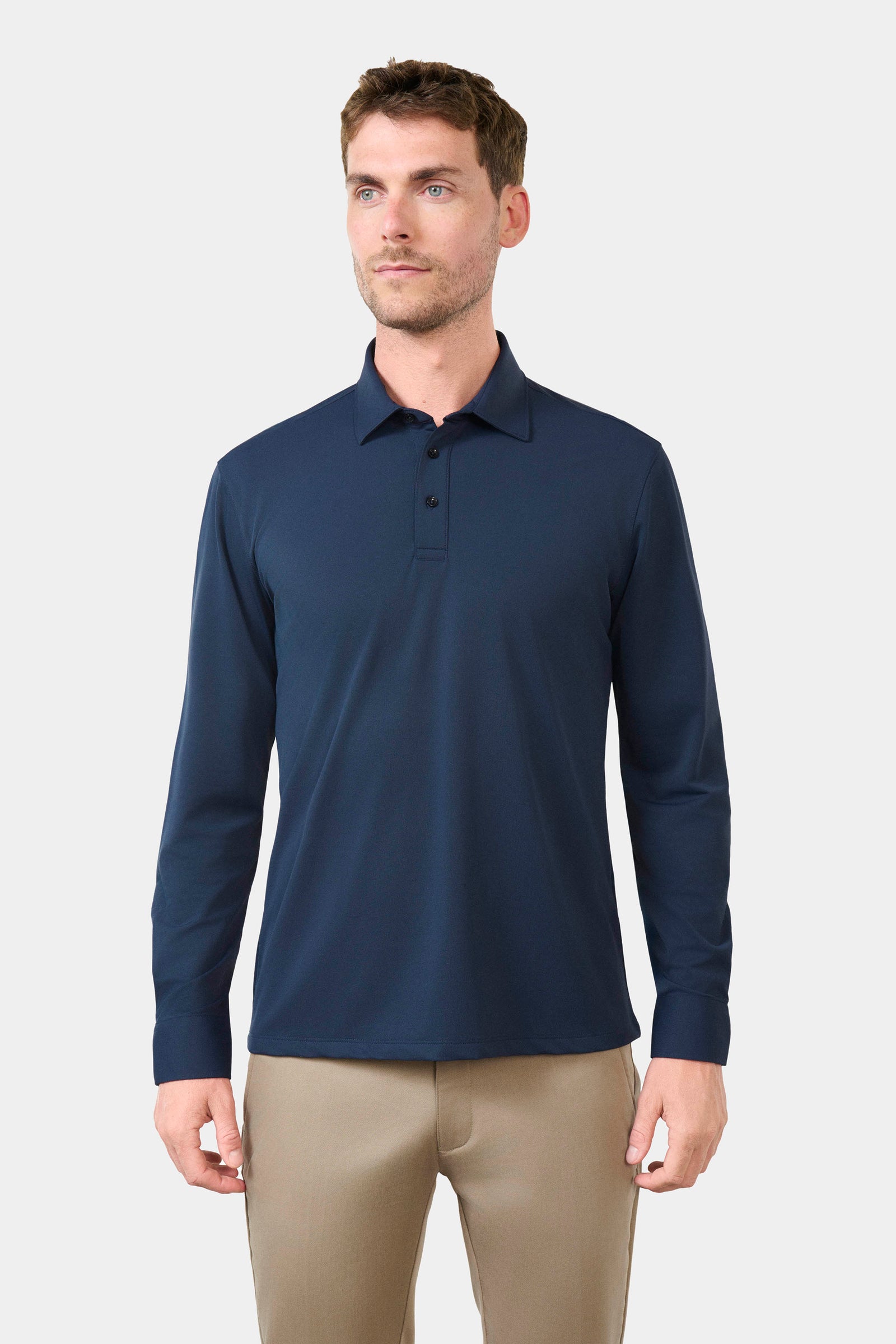 Matière technique manches longues ligne activewear Thilo — Polo Jerem, col polo, coupe confortable