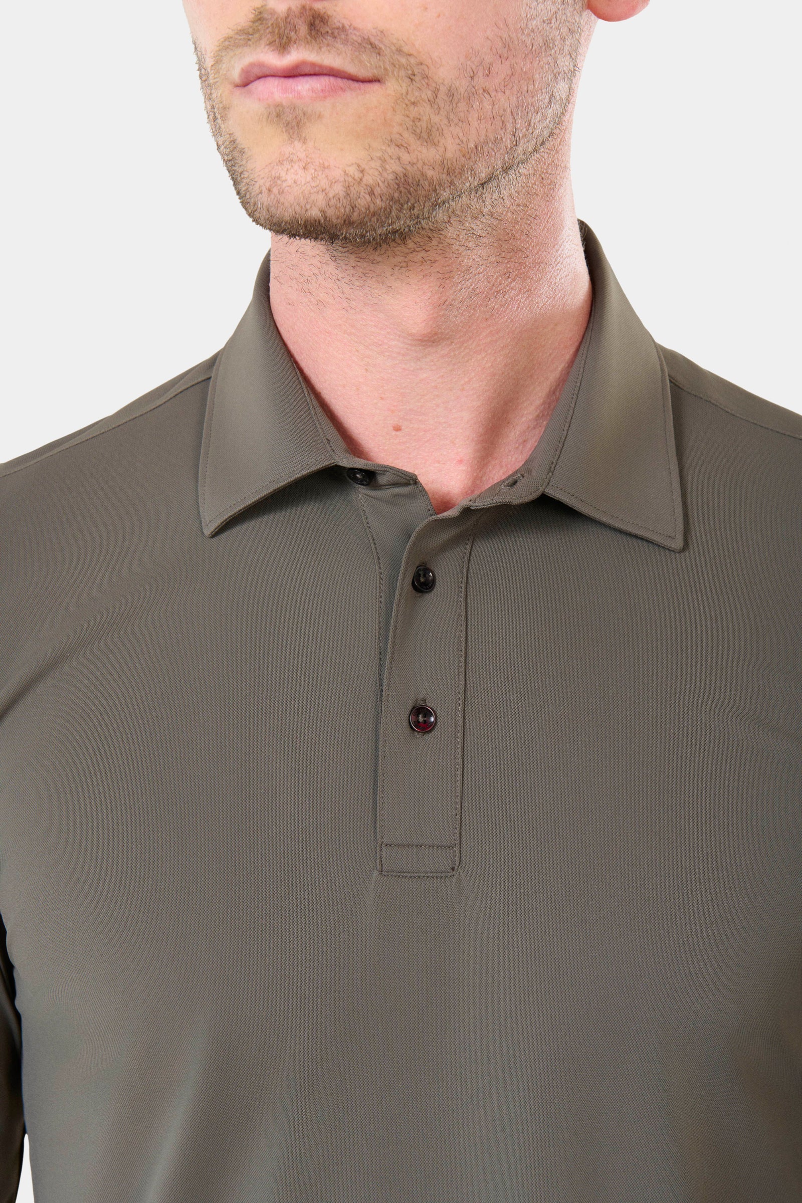 Polo, matière technique manches longues ligne activewear Thilo Jerem, coupe confortable, col polo